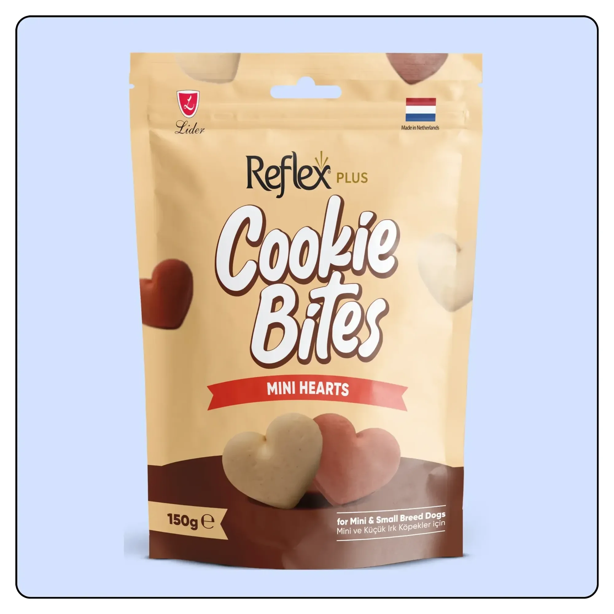 Reflex Plus Mini Hearts Mini ve Küçük Irk Yetişkin Köpek Ödül Maması 150 G