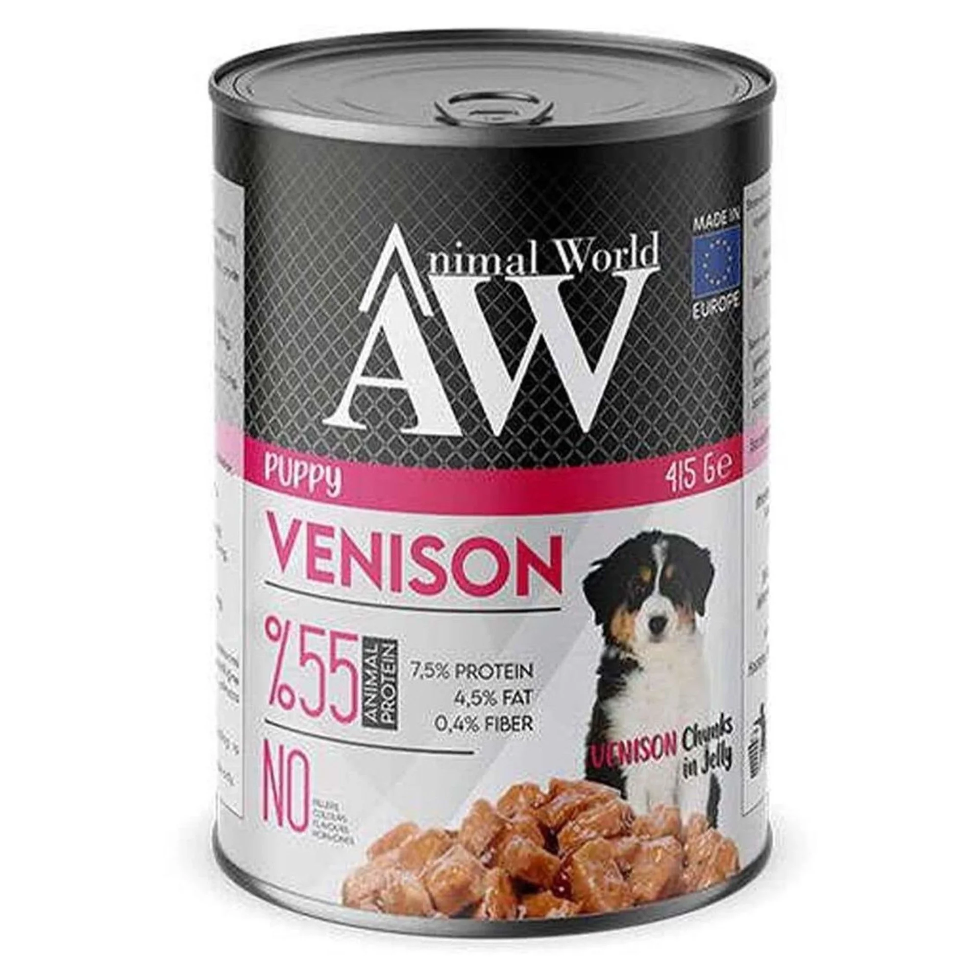 Animal World Puppy Venison Jelly Konserve 415G