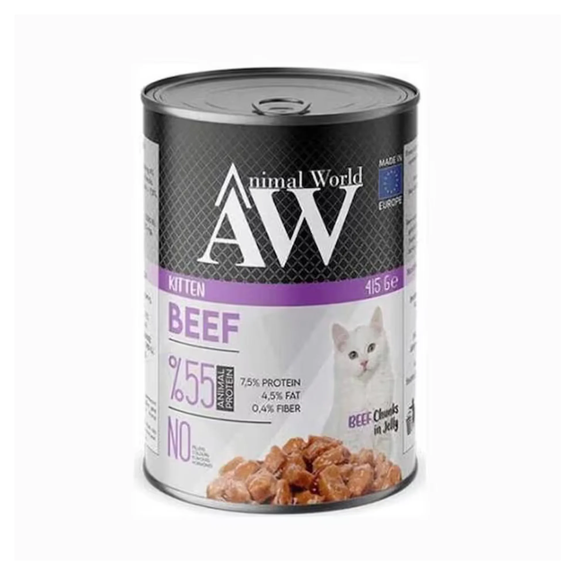 Animal World Animal World Kitten Beef Jelly Konserve 415G