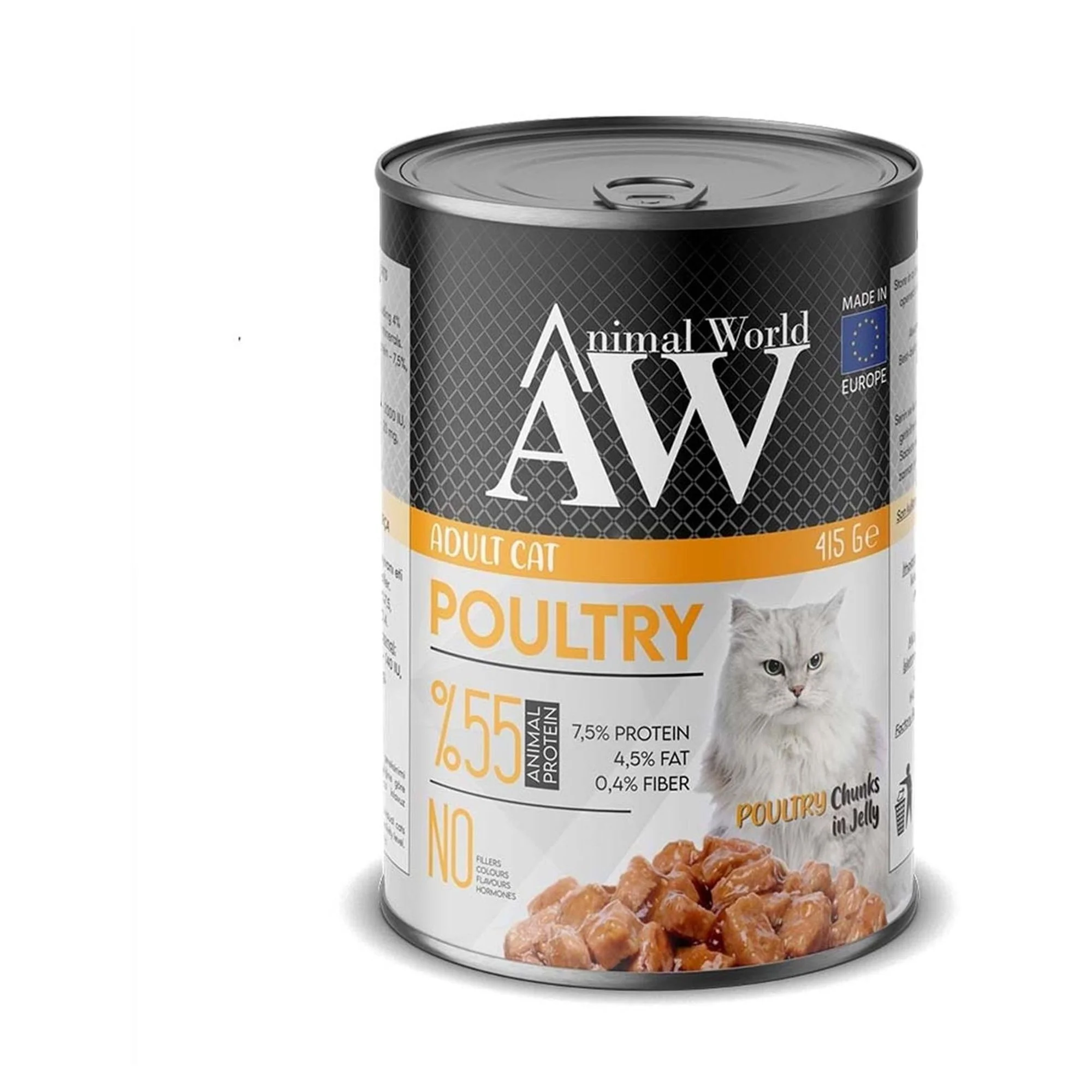 Animal World Animal World Adult Cat Fish Jelly Konserve 415G