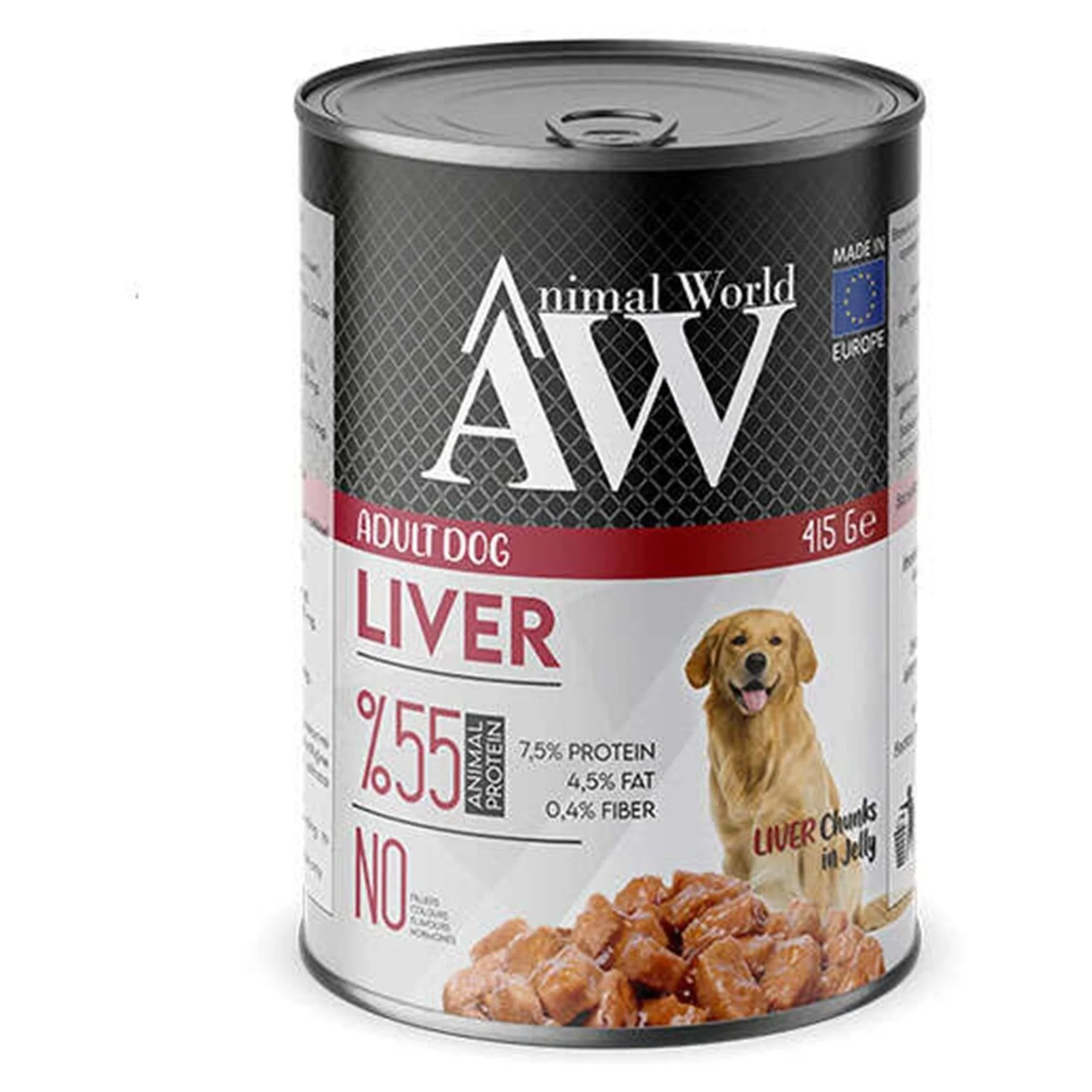 Animal World Adult Dog Liver Jelly Konserve 415G