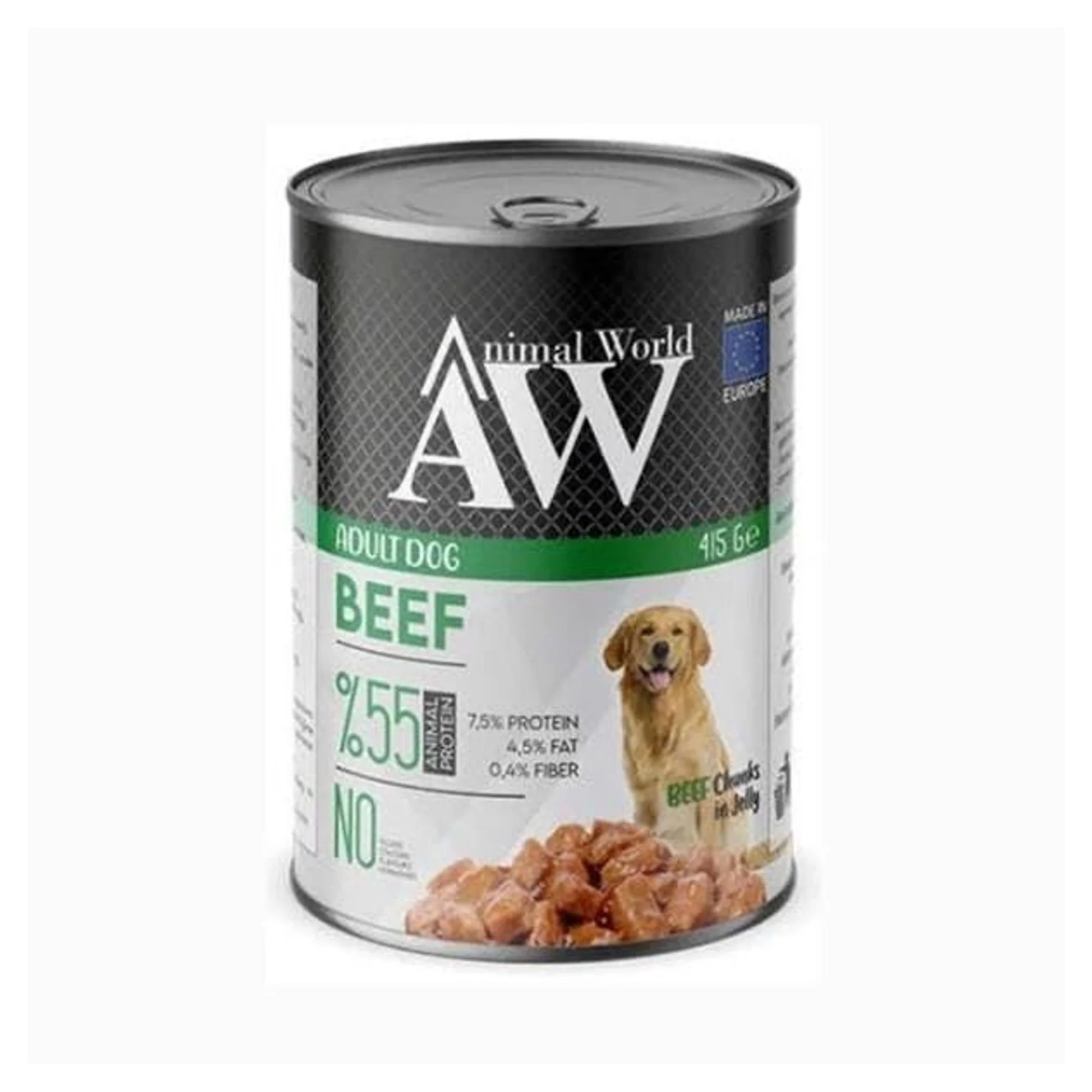 Animal World Adult Dog Beef Jelly Konserve 415G