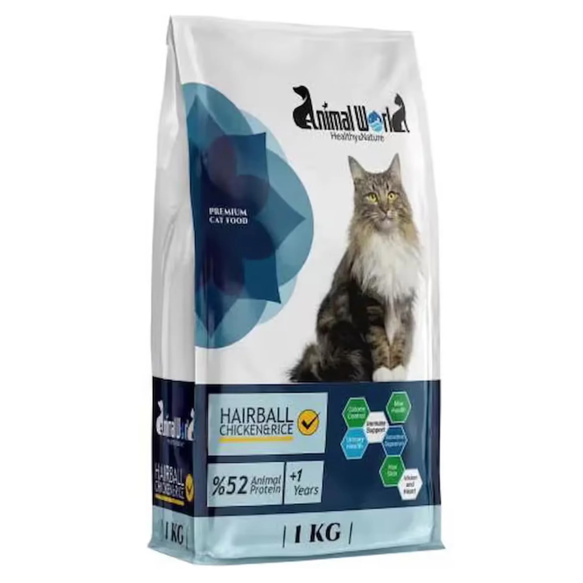 Animal World Adult Cat Chicken Hairball 15 KG