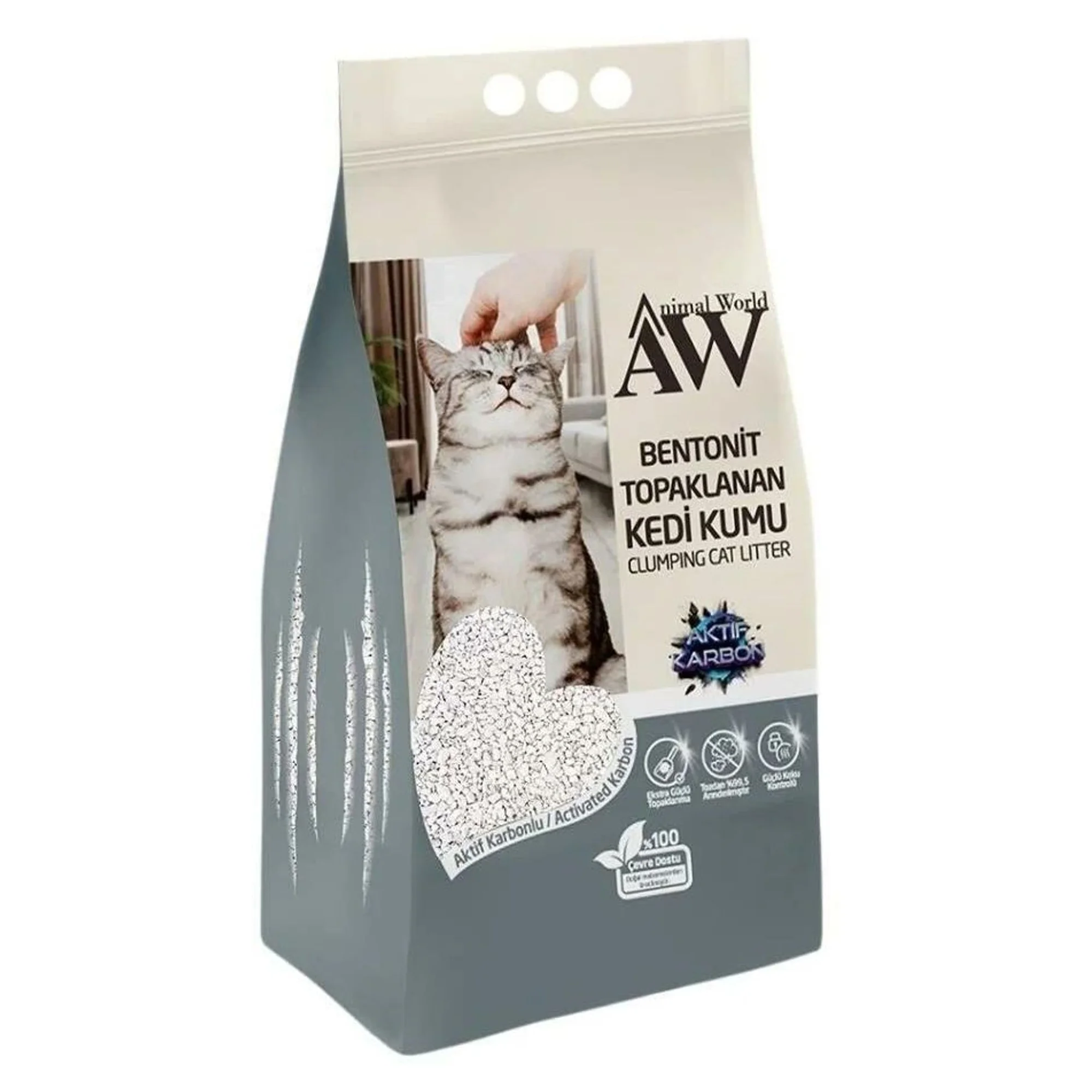 Animal World Aktif Karbonlu Kedi Kumu 10 L