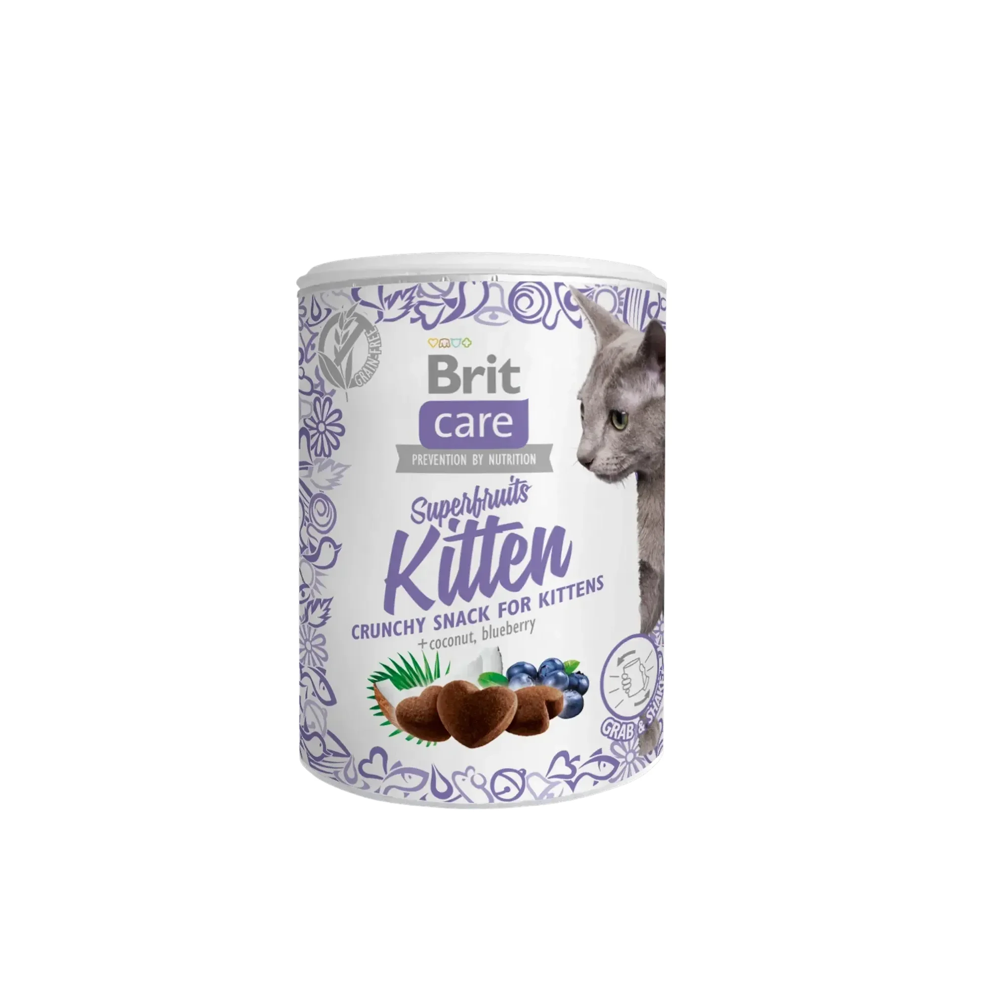 Brit Care Brit Care Superfruits Hindistan Cevizli ve Yaban Mersinli Kıtır Yavru Kedi Ödül Maması 100 G