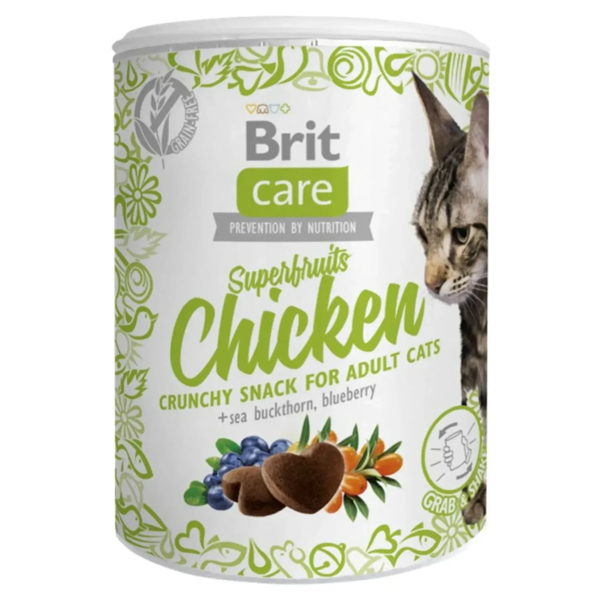 Brit Care Brit Care Superfruits Tavuklu ve Yaban Mersinli Kıtır Kedi Ödül Maması 100 G