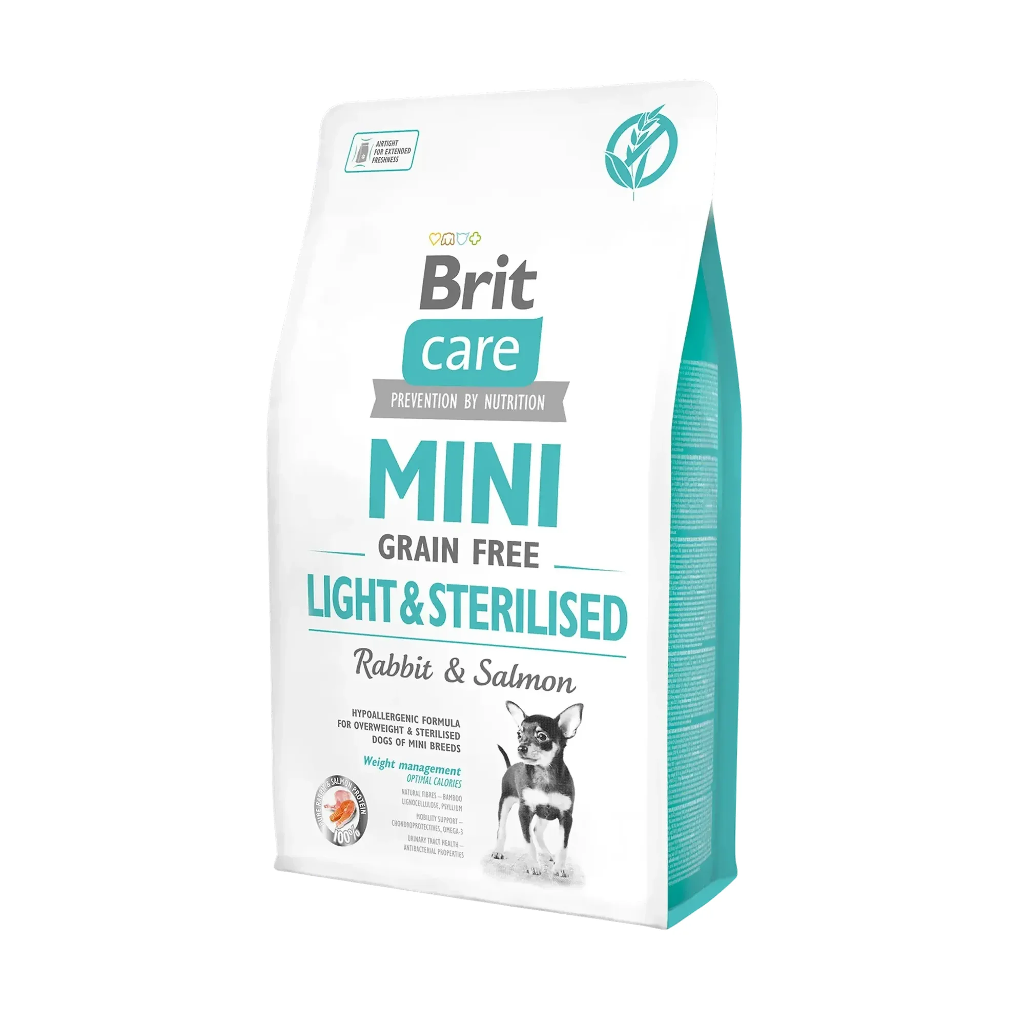 Brit Care Brit Care Mini Light & Sterilised Tahılsız Tavşan Etli Kısırlaştırılmış Yetişkin Köpek Maması 2 KG
