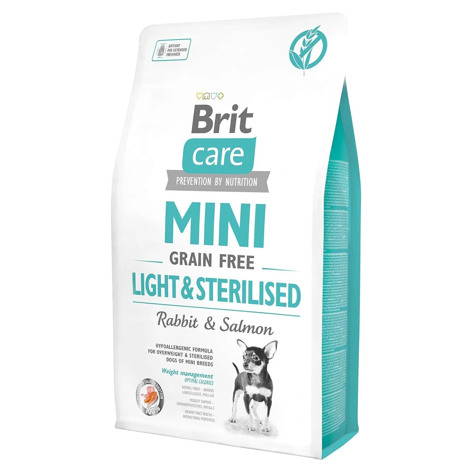 Brit Care Mini Light & Sterilised Tahılsız Tavşan Etli Kısırlaştırılmış Yetişkin Köpek Maması 2 KG