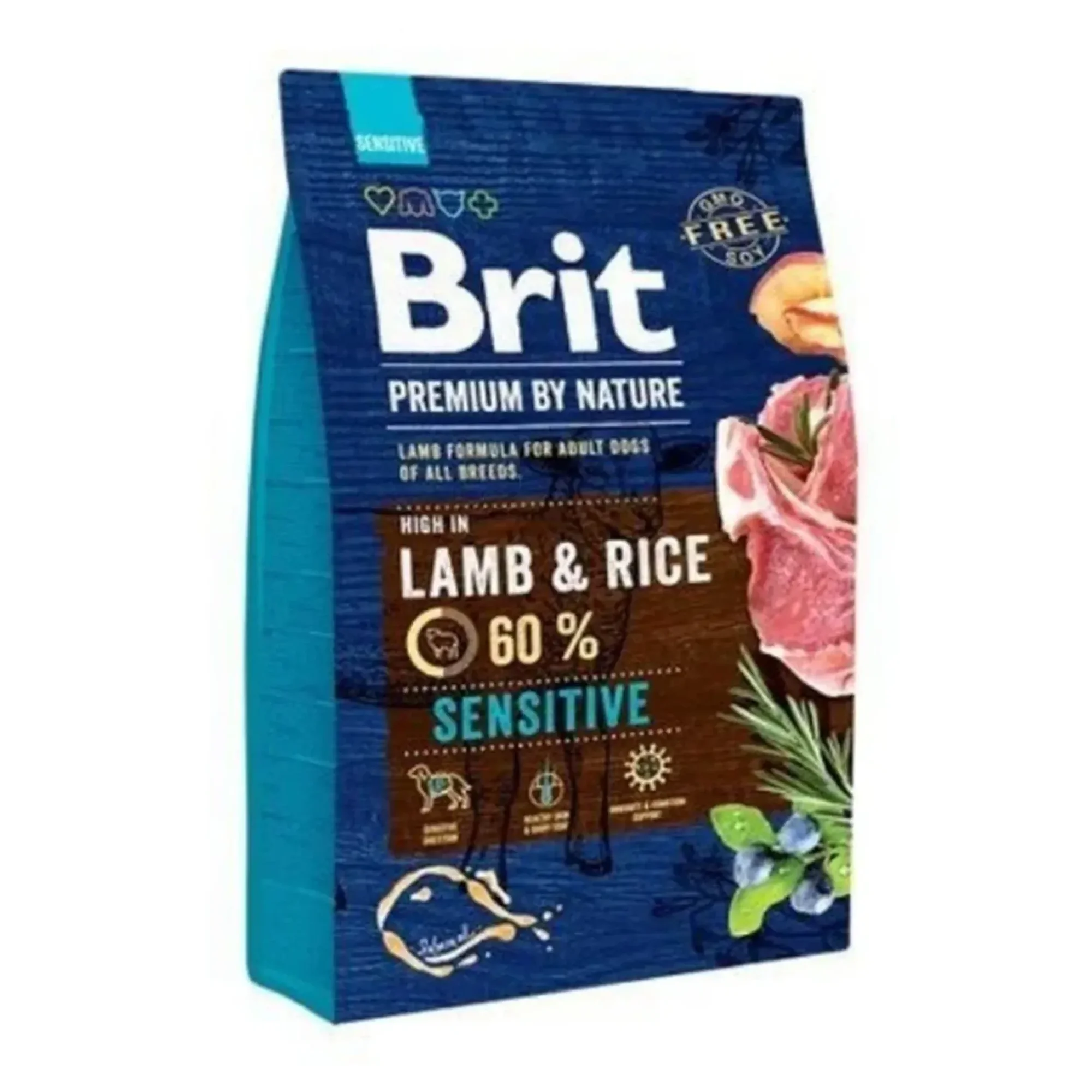 Brit Care Brit Premium By Nature Kuzu ve Pirinçli Hassas Sindirim İçin Yetişkin Köpek Maması 3 KG