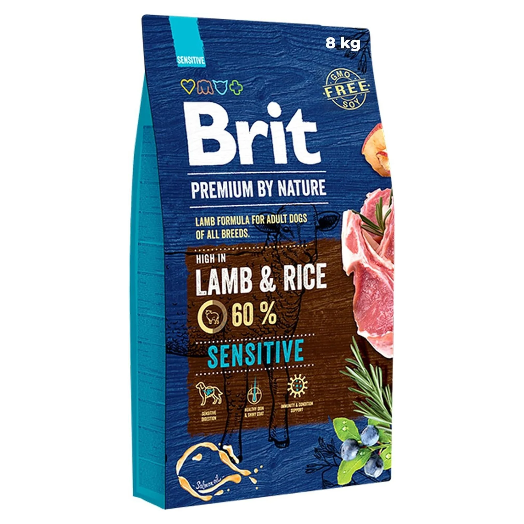 Brit Care Brit Premium By Nature Sensitive Pirinçli ve Kuzulu Hassas Yetişkin Köpek Maması 8 KG