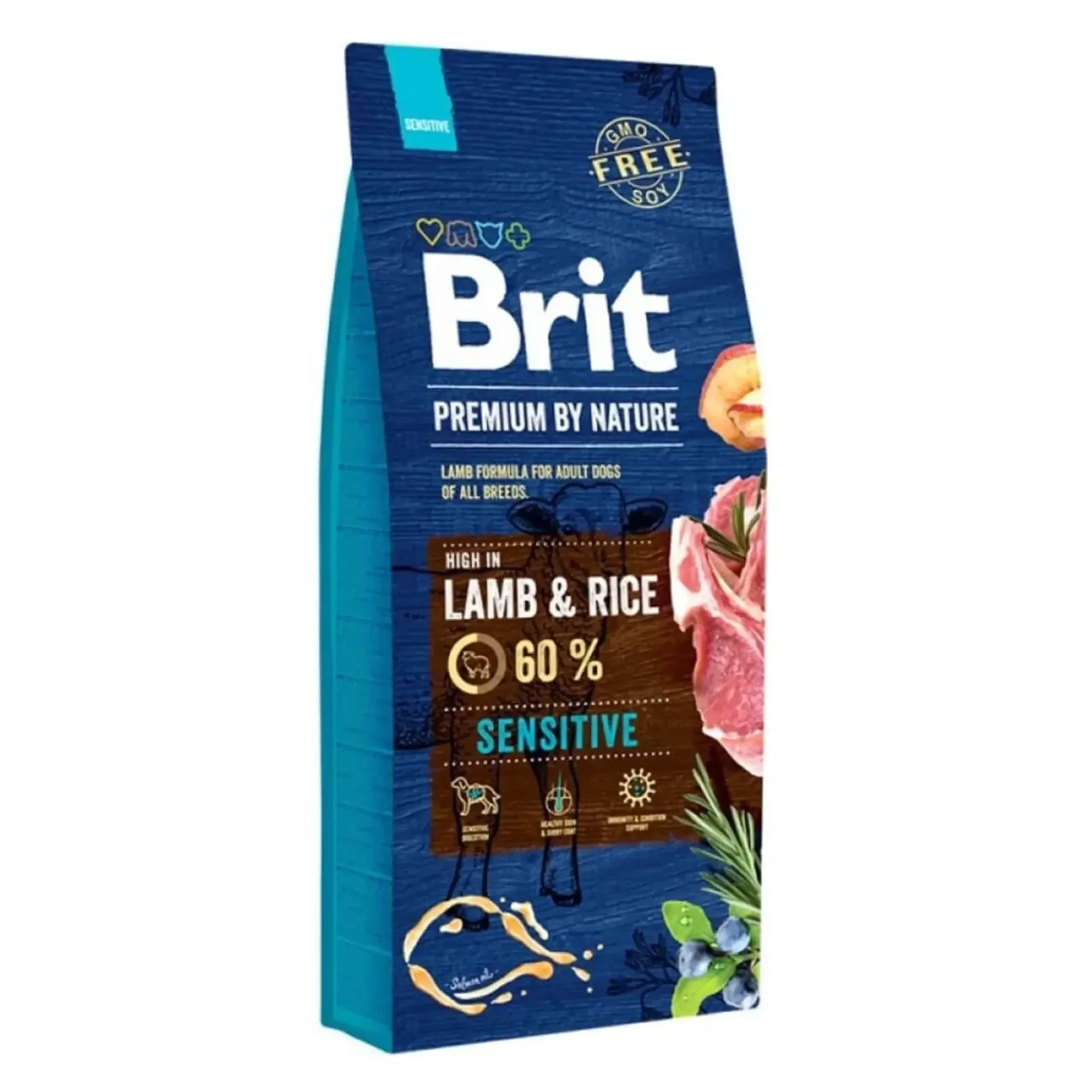 Brit Care Brit Premium Nature Sensitive Kuzulu ve Pirinçli Yetişkin Köpek Maması 15 KG