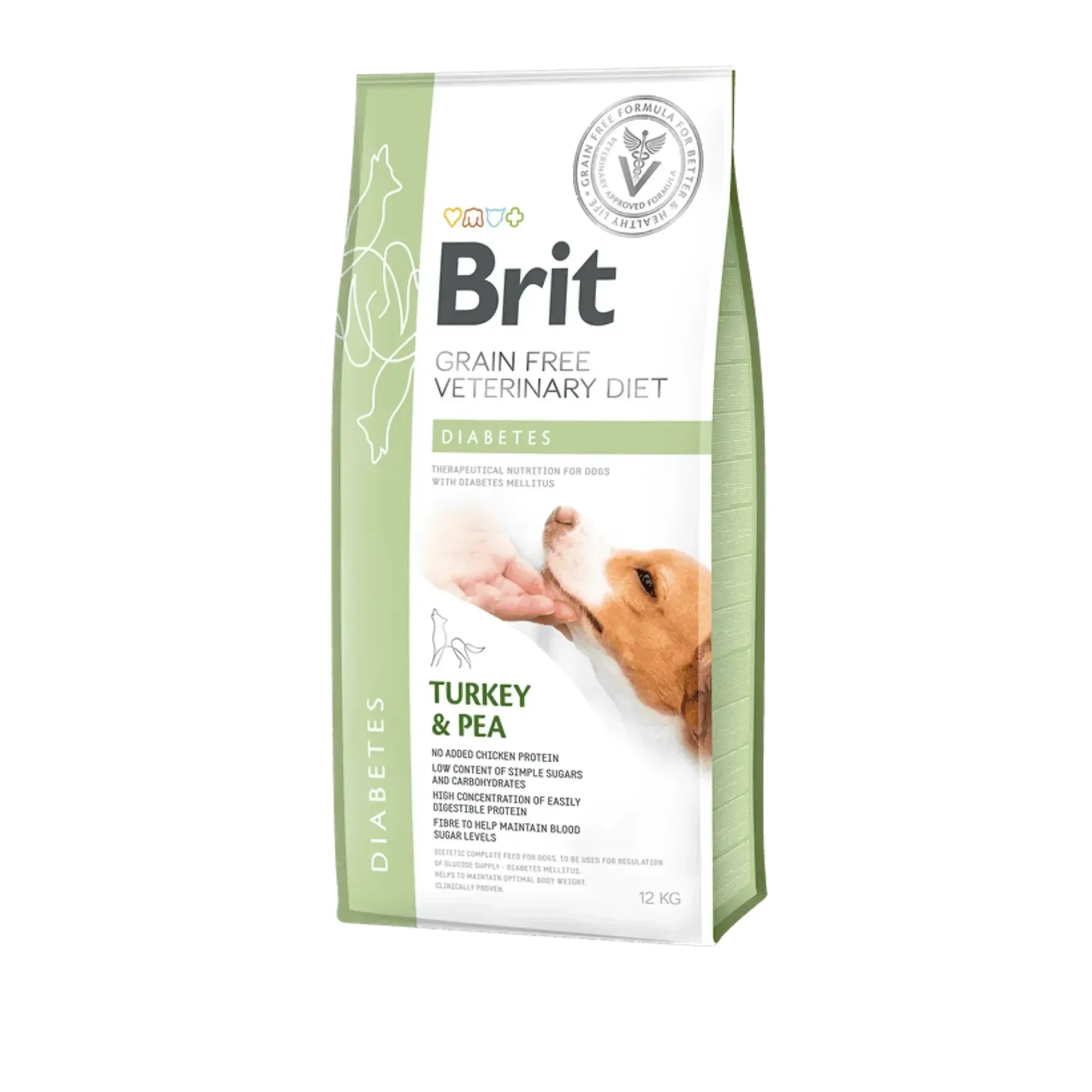 Brit Care Brit Care GF Veterinary Diet Diabetes Diyabet Hastalığı olan Köpekler için Tahılsız Köpek Maması 12 KG