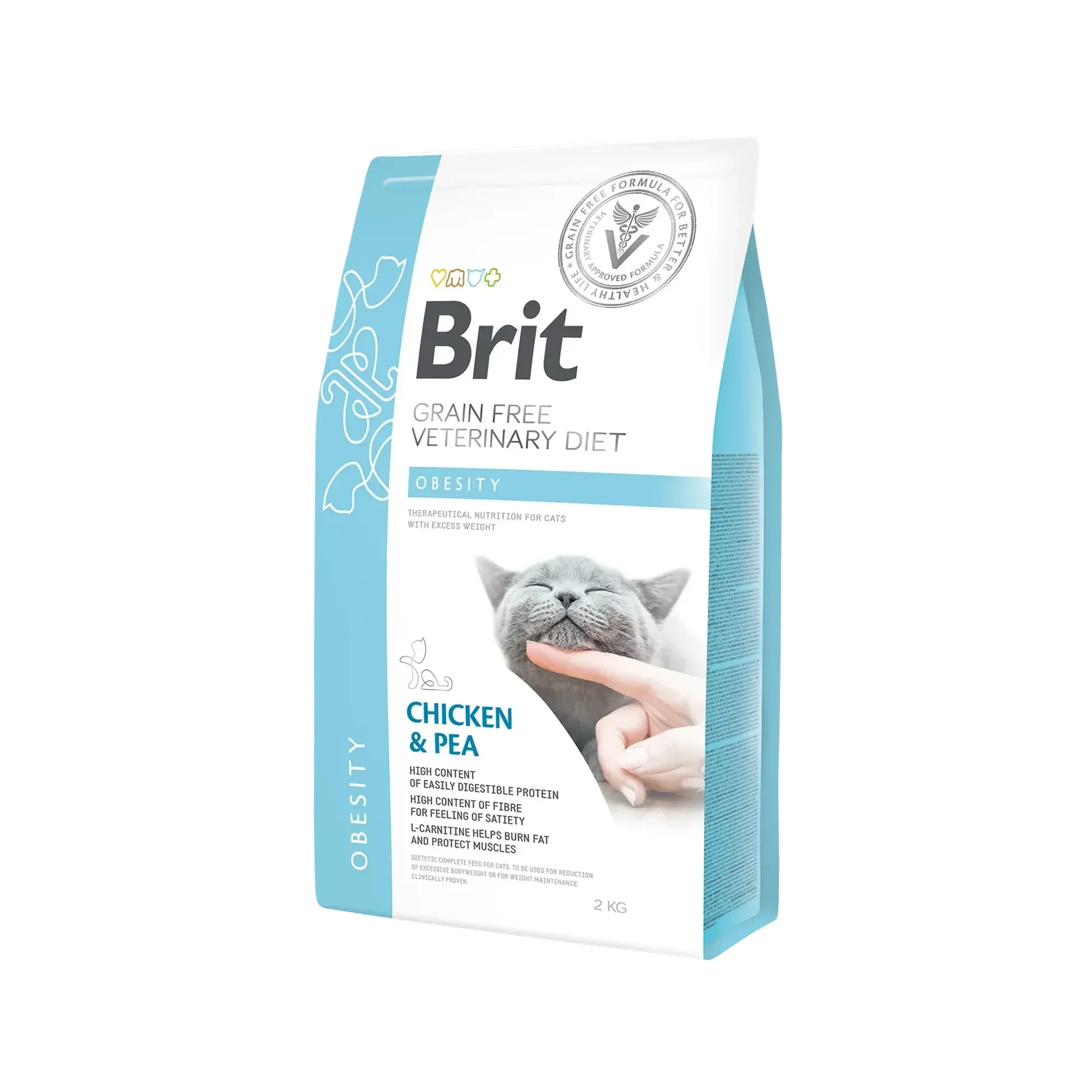Brit Care Brit Care GF Veterinary Diet Obesity Kilo Kontrolü İçin Tahılsız Kedi Maması 2 KG