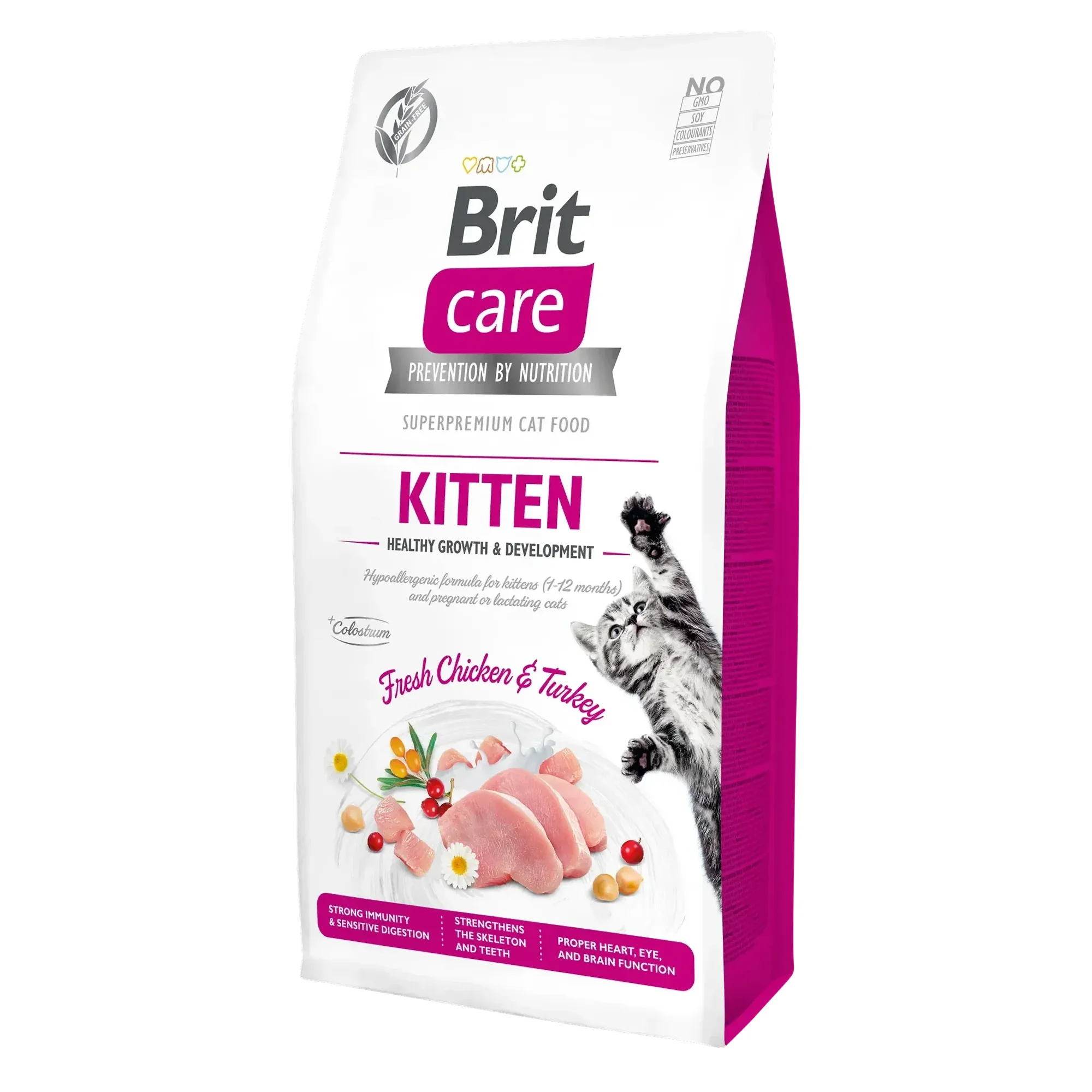 Brit Care Brit Care Grain-Free Kitten Healthy Growth Tavuk ve Hindili Yavru Kedi Maması 7 KG