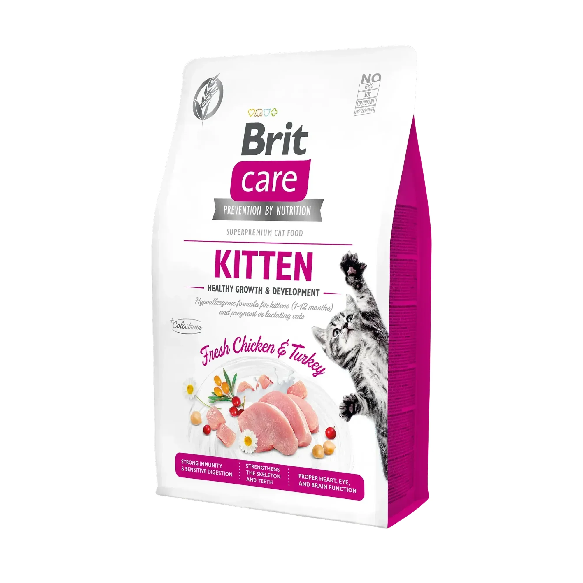Brit Care Brit Care Grain-Free Kitten Healthy Growth Taze Tavuk ve Hindi Yavru Kedi Maması 2 KG