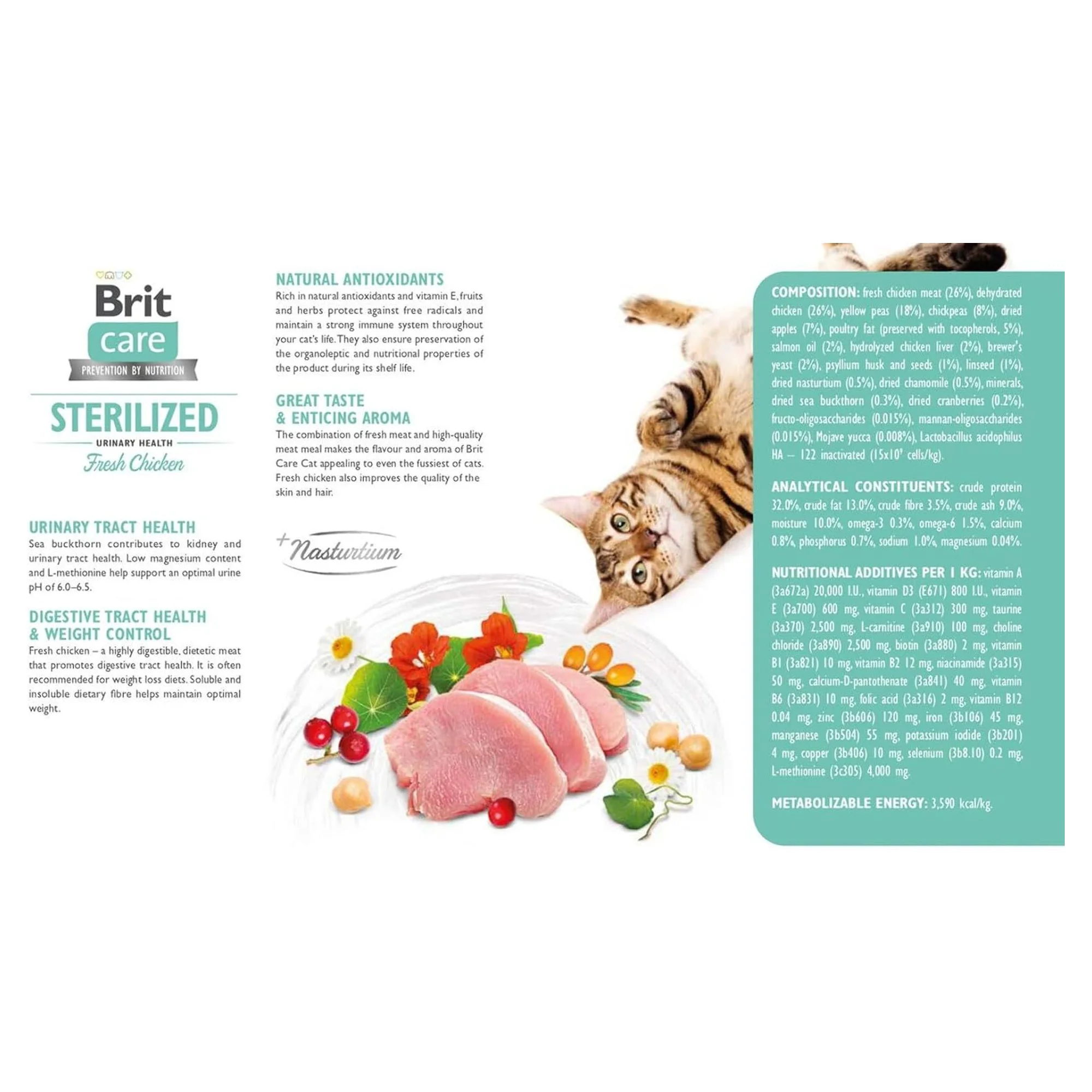 Brit Care Sterilized Urinary Health Taze Tavuklu Kısırlaştırılmış Yetişkin Kedi Maması 7 KG — 7 kg — Görsel 3