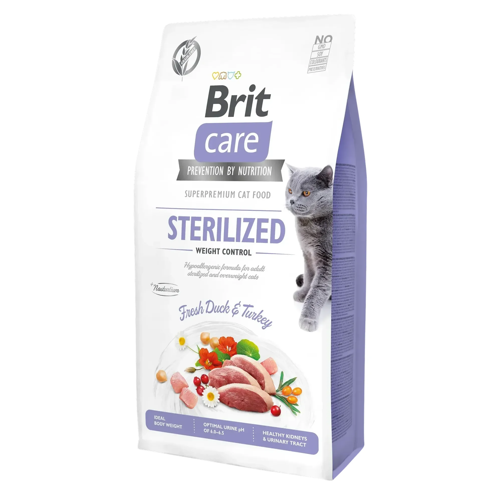 Brit Care Brit Care Grain-Free Sterilized Weight Control Ördek ve Hindili Kısırlaştırılmış Yetişkin Kedi Maması 7 KG