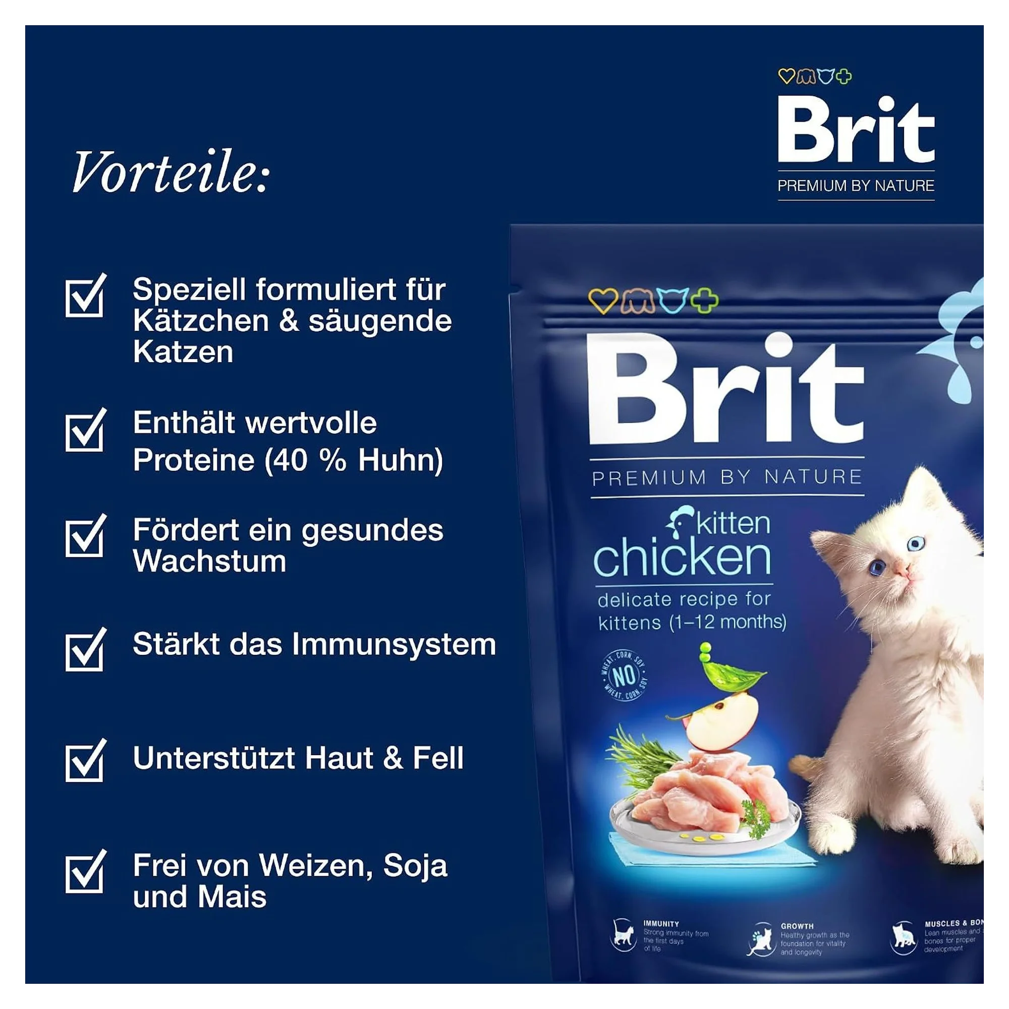 Brit Care Brit Premium By Nature Tavuklu Yavru Kedi Maması 8 KG — Normal, 8.1 kg — Görsel 2