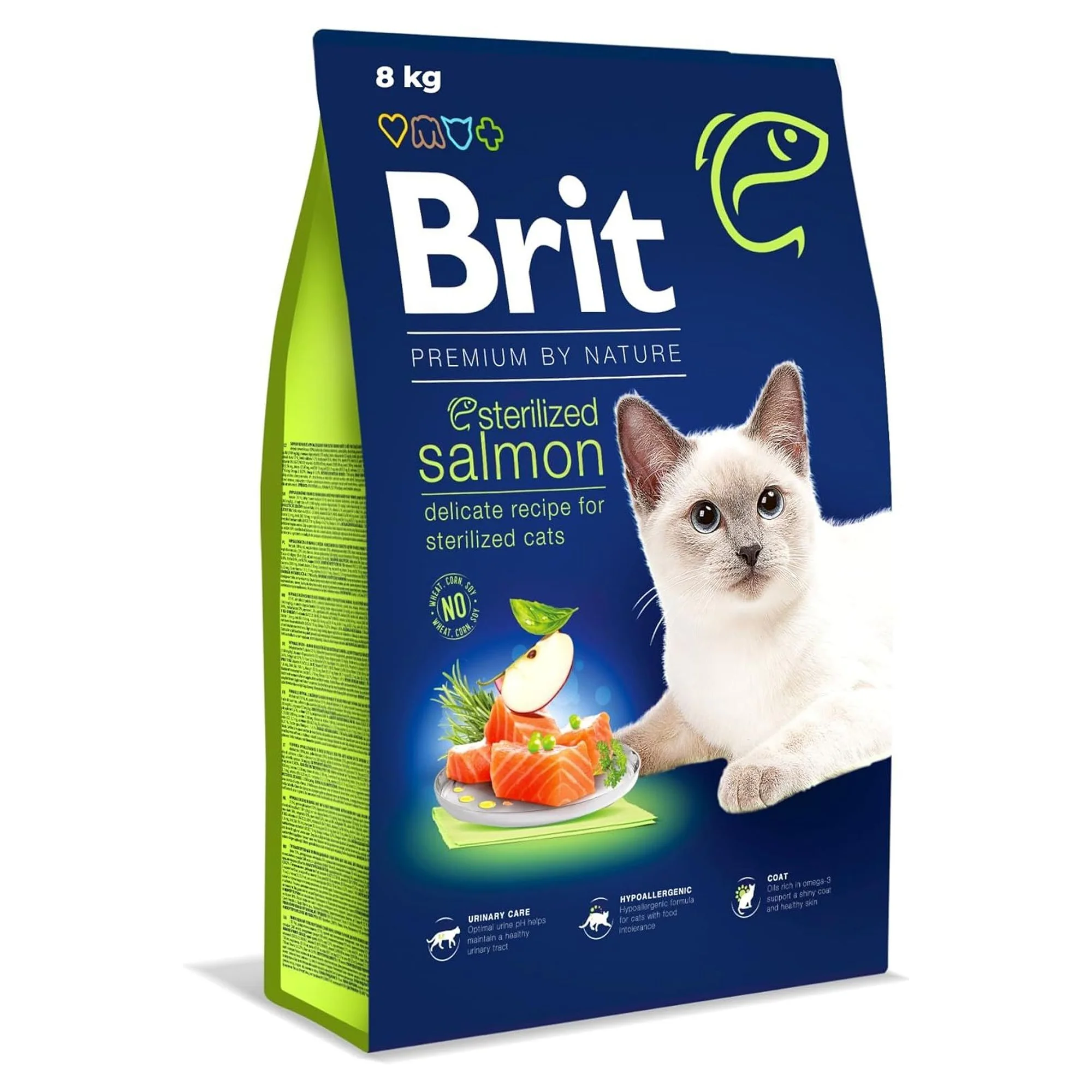 Brit Care Brit Premium By Nature Somonlu Kısırlaştırılmış Yetişkin Kedi Maması 8 KG