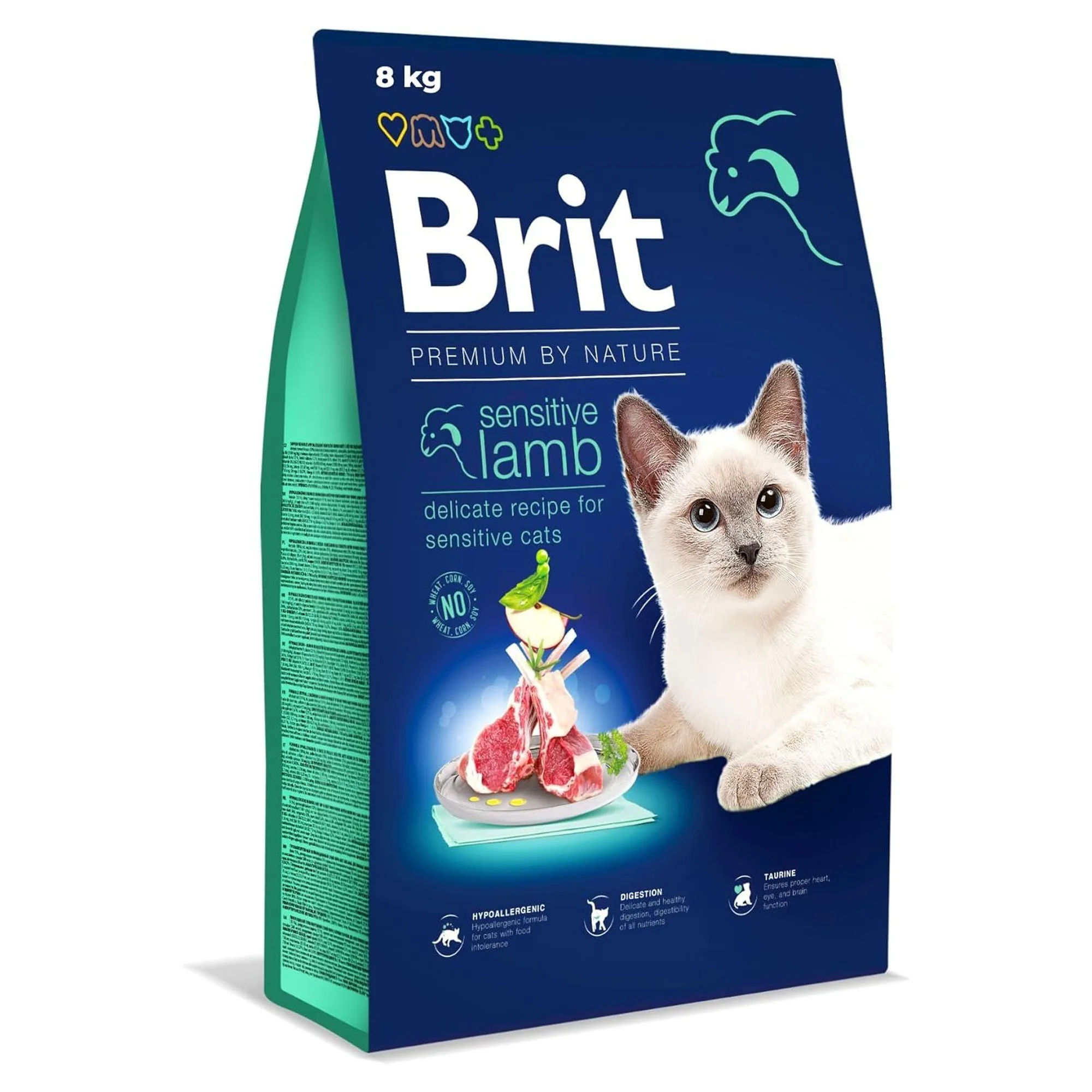 Brit Care Brit Premium By Nature Hipoalerjenik Sensitive Kuzu Etli Yetişkin Kedi Maması 8 KG
