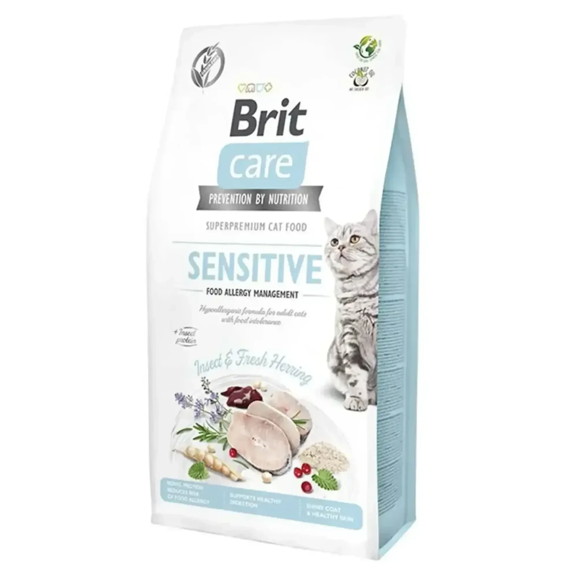Brit Care Brit Care Grain-Free Sensitive Food Allergy Böcek ve Taze Ringalı Hassas Sindirim Yetişkin Kedi Maması 7 KG