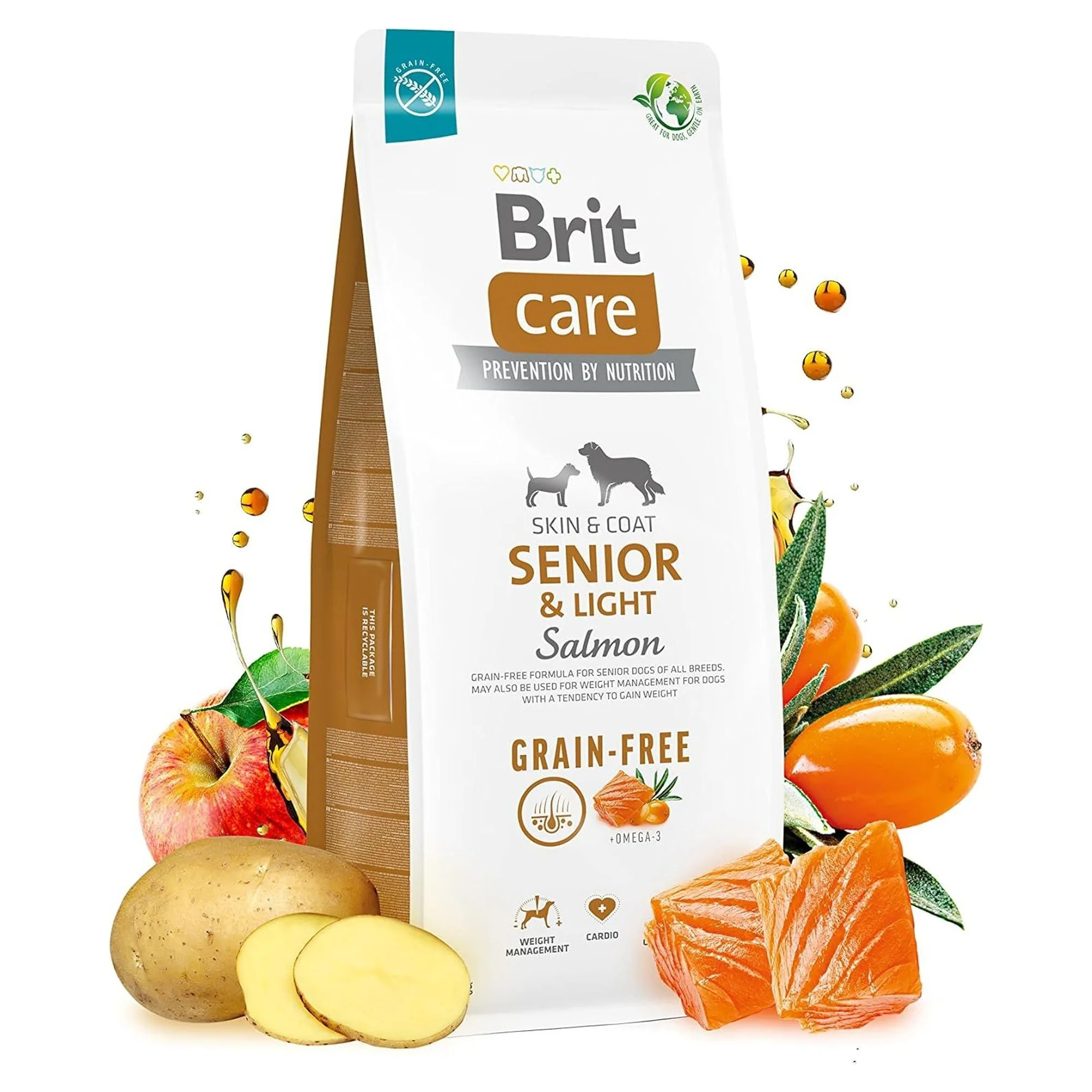 Brit Care Skin&Coat Light Tahılsız Somonlu Yaşlı Köpek Maması 12 KG — Diyet, 12 kg — Görsel 2