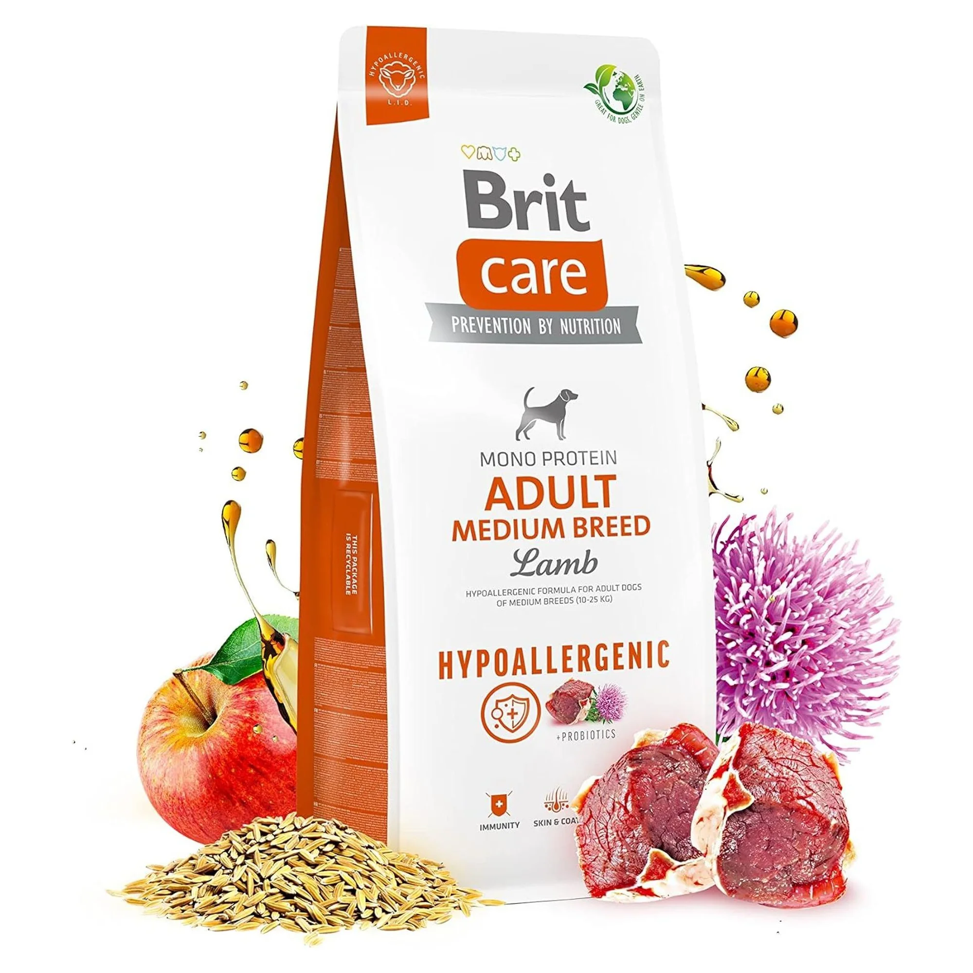 Brit Care Hypoallergenic Kuzulu Yetişkin Orta Irk Köpek Maması 3 KG — Normal, 3 kg — Görsel 2