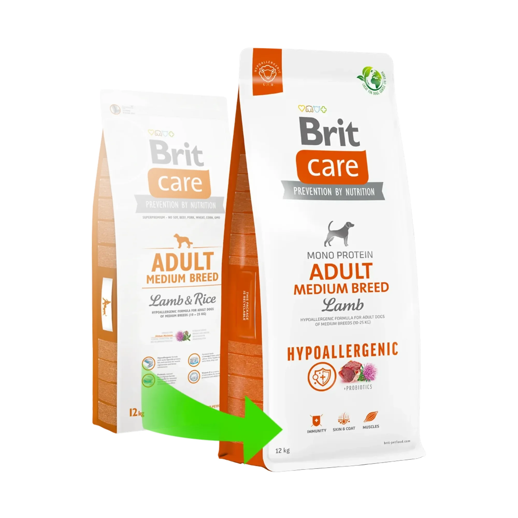 Brit Care Brit Care Hypoallergenic Yetişkin Orta Irk Kuzulu Köpek Maması 12 KG — Normal, 12 kg — Görsel 2