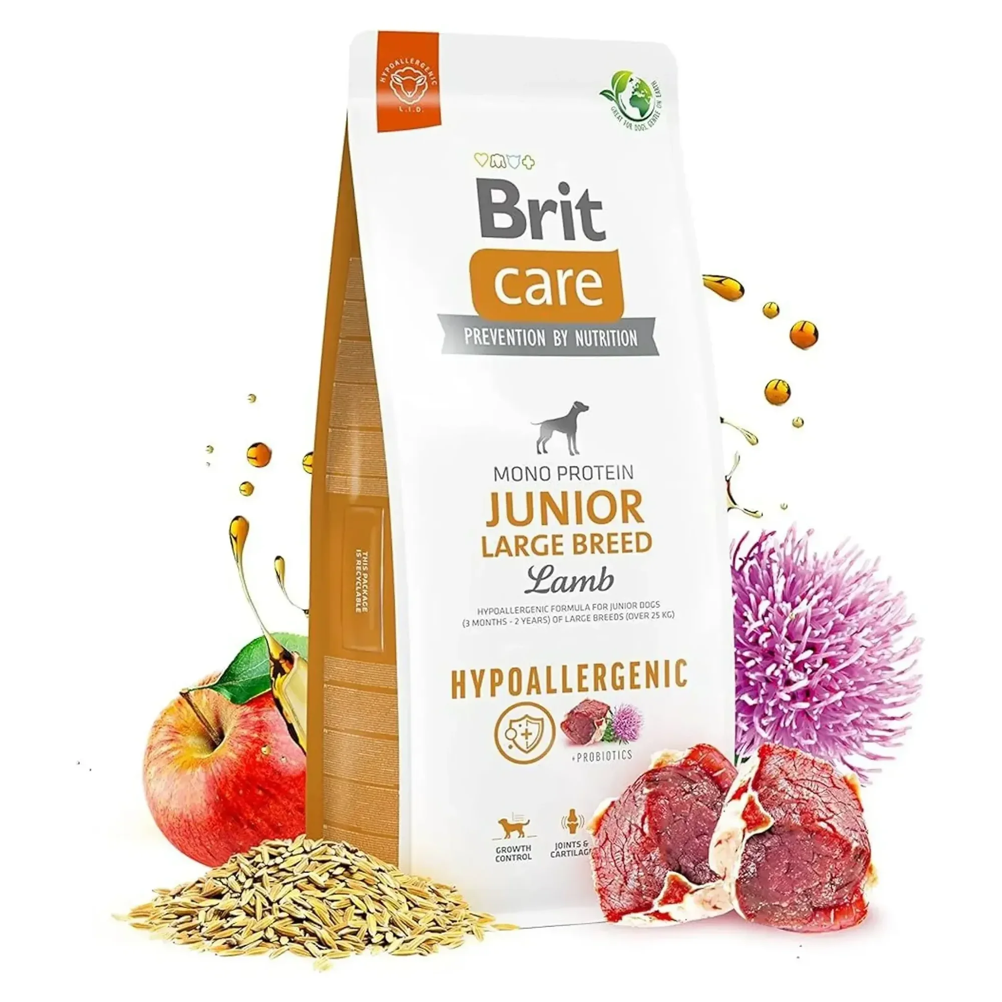 Brit Care Brit Care Hypoallergenic Junior Large Breed Kuzulu Yavru Büyük Irk Köpek Maması 12 KG