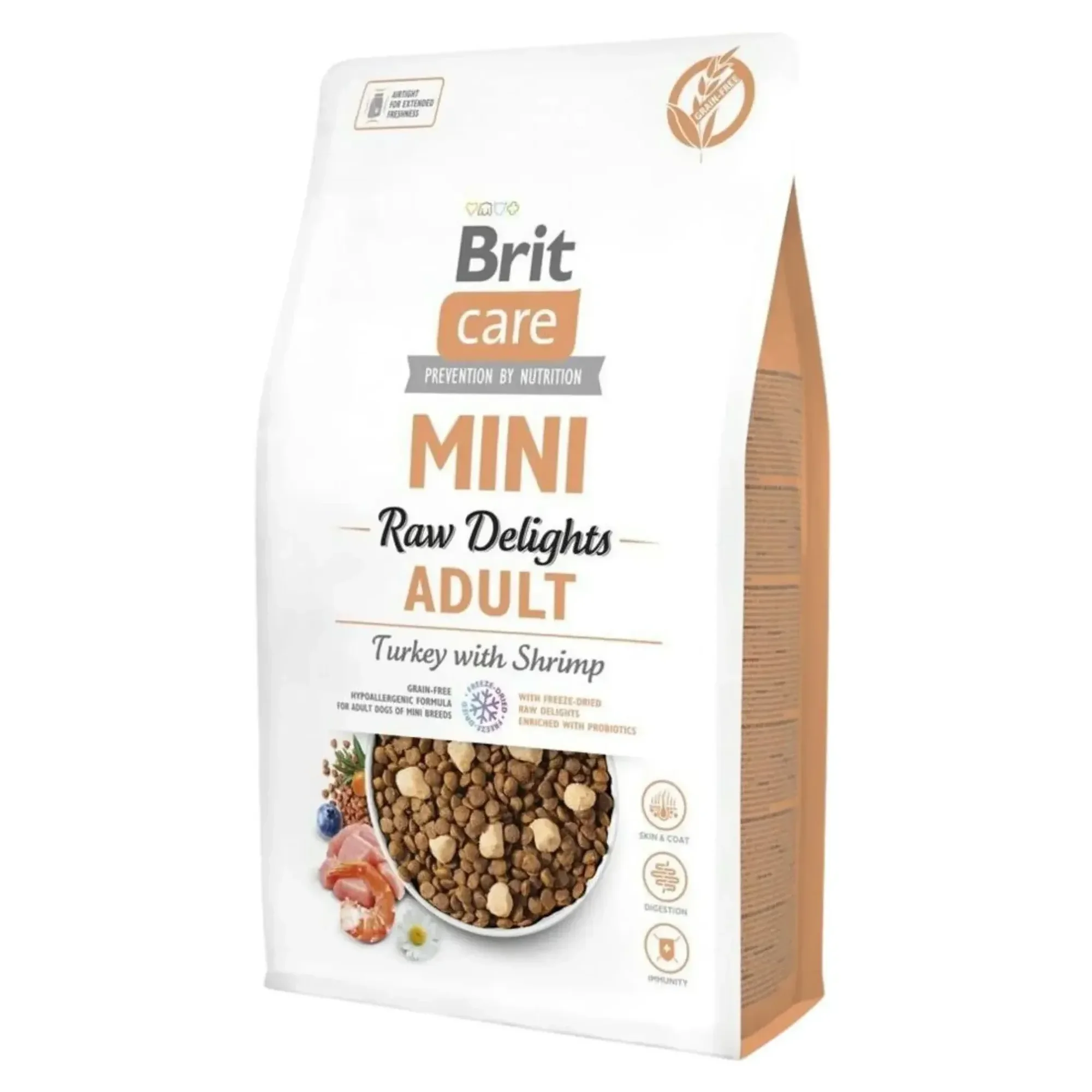 Brit Care Brit Care Hipoalerjenik Raw Delights Hindili ve Karidesli Mini Irk Yetişkin Köpek Maması 2 KG