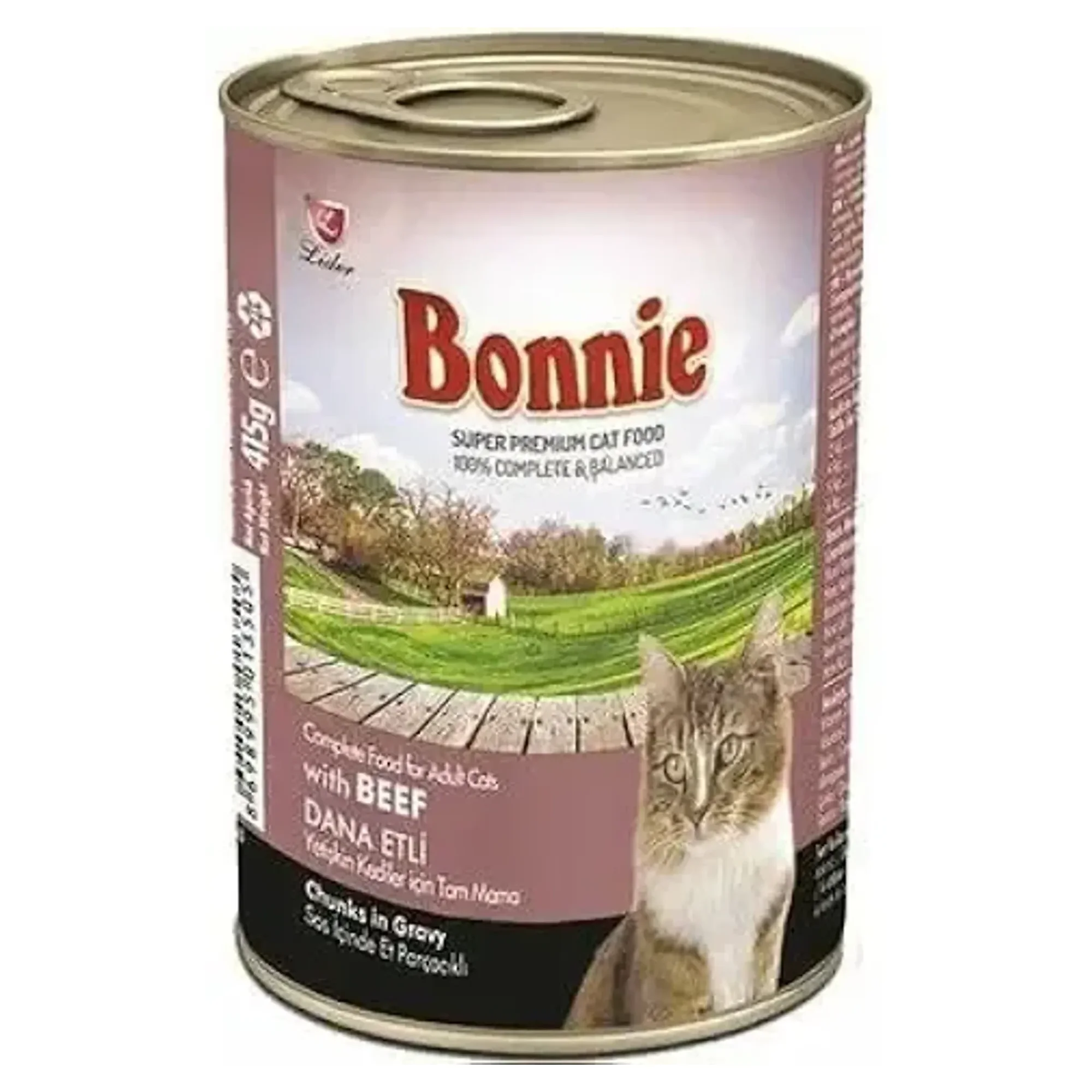 Bonnie Bonnie Sos içinde Et Parçacıklı Dana Etli Yetişkin Kedi Maması 400 G