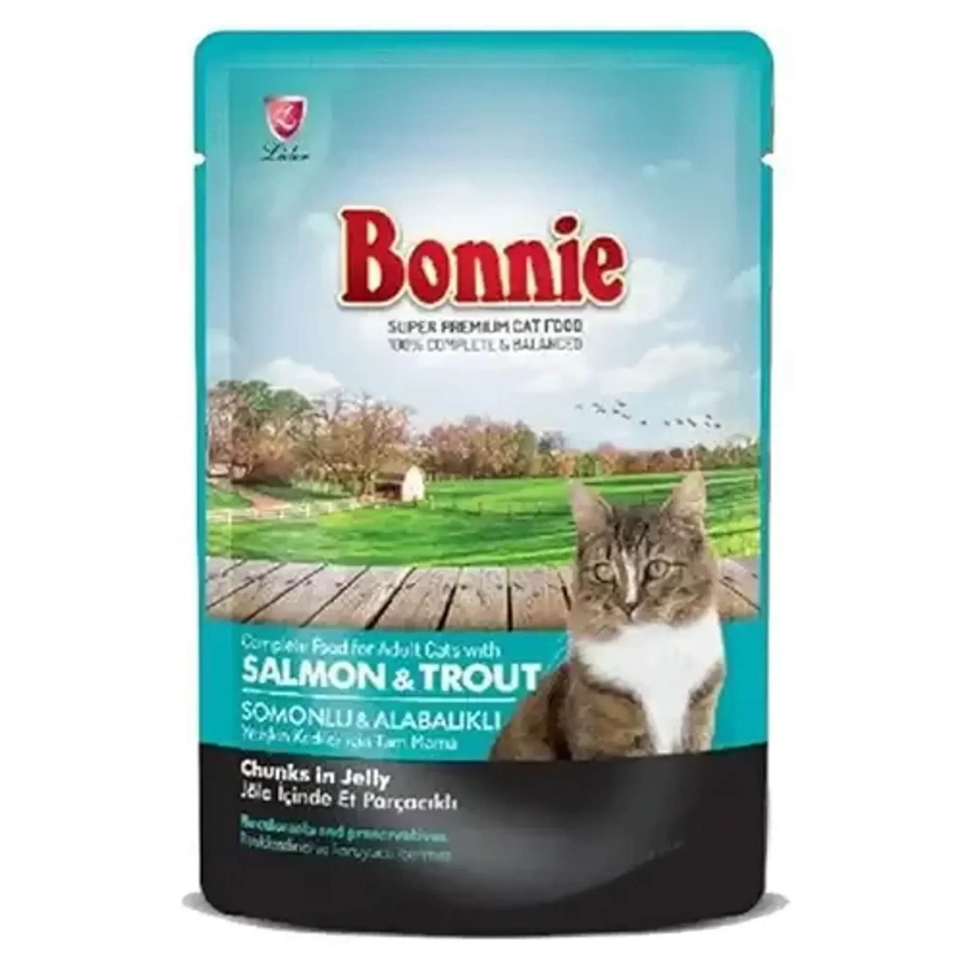 Bonnie Pouch Somonlu Yetişkin Kedi Yaş Maması 85 G