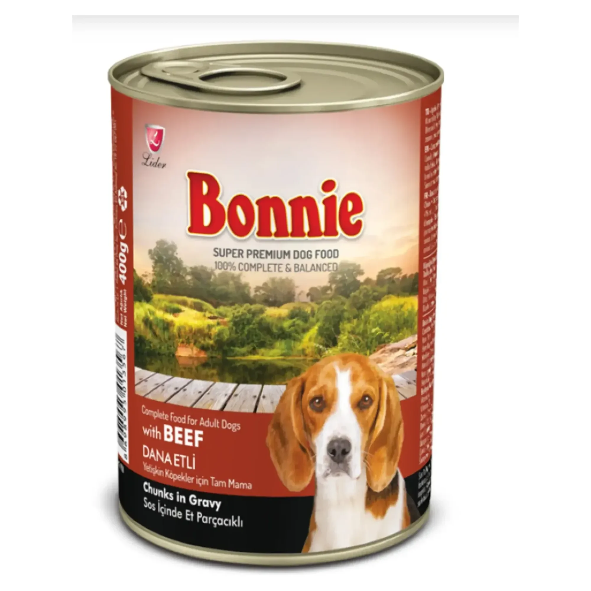 Bonnie Sos içinde Et Parçacıklı Dana Etli Yetişkin Köpek Maması 400 G