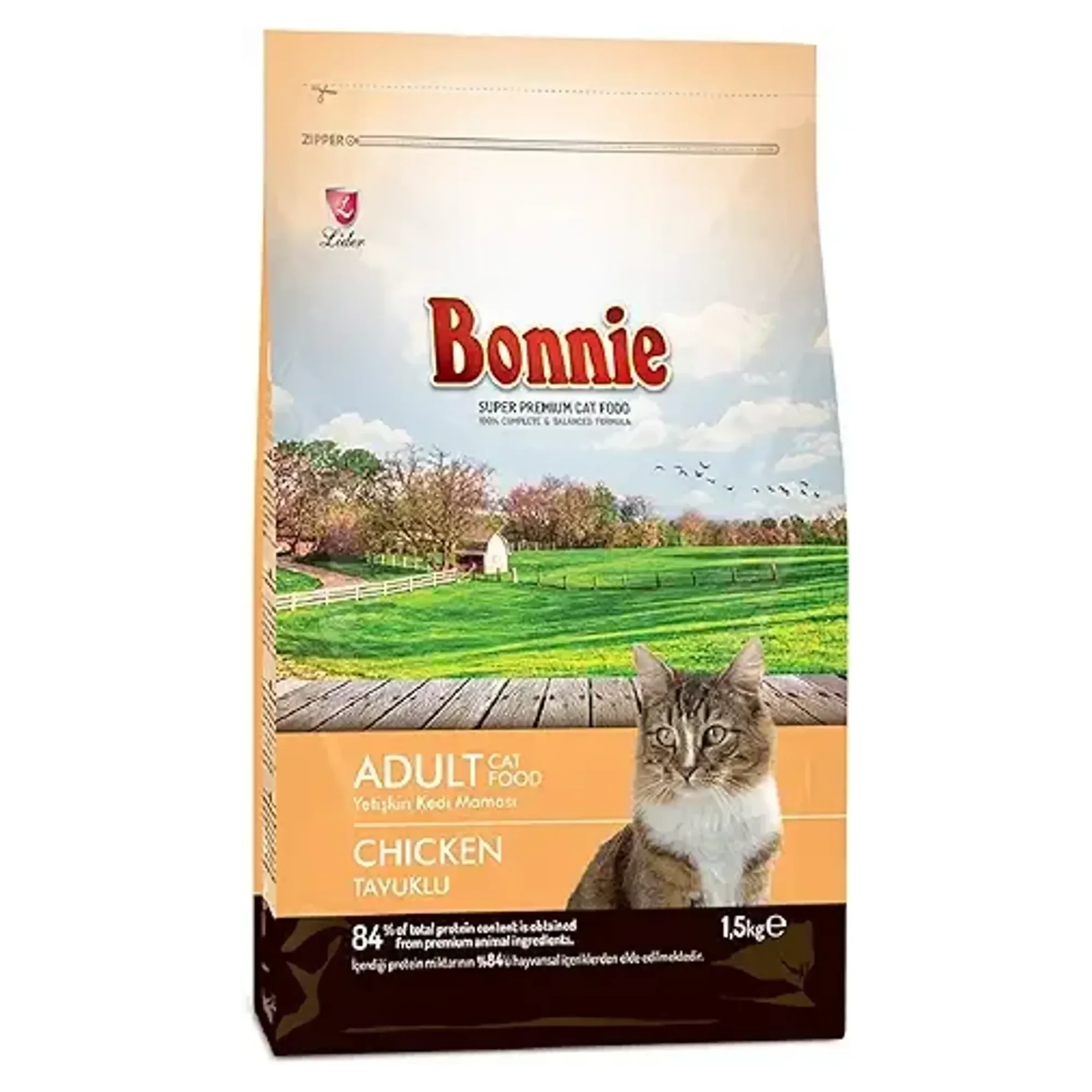 Bonnie Bonnie Tavuklu Yetişkin Kedi Maması 1.5 KG
