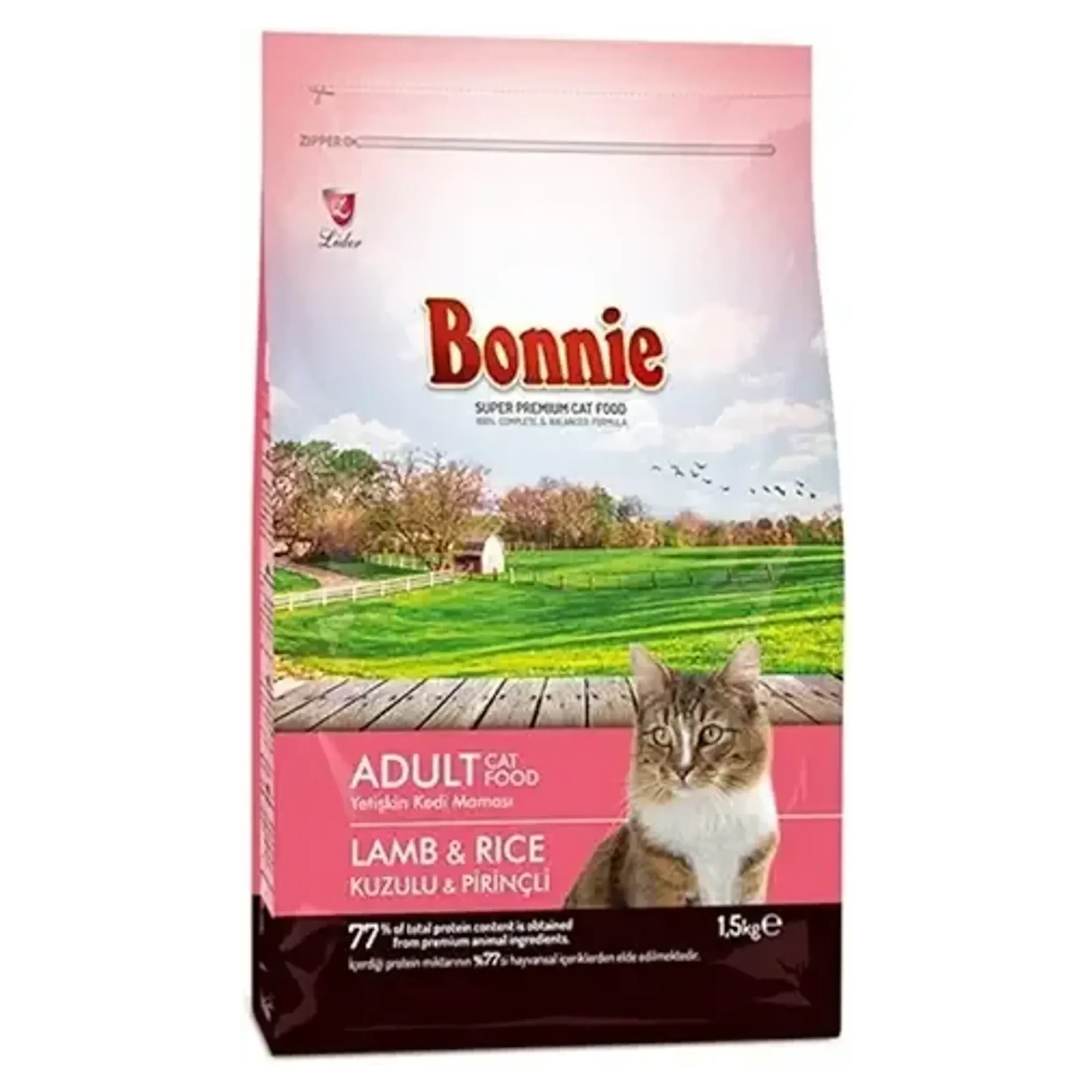 Bonnie Bonnie Kuzu Etli Yetişkin Kedi Maması 1.5 KG