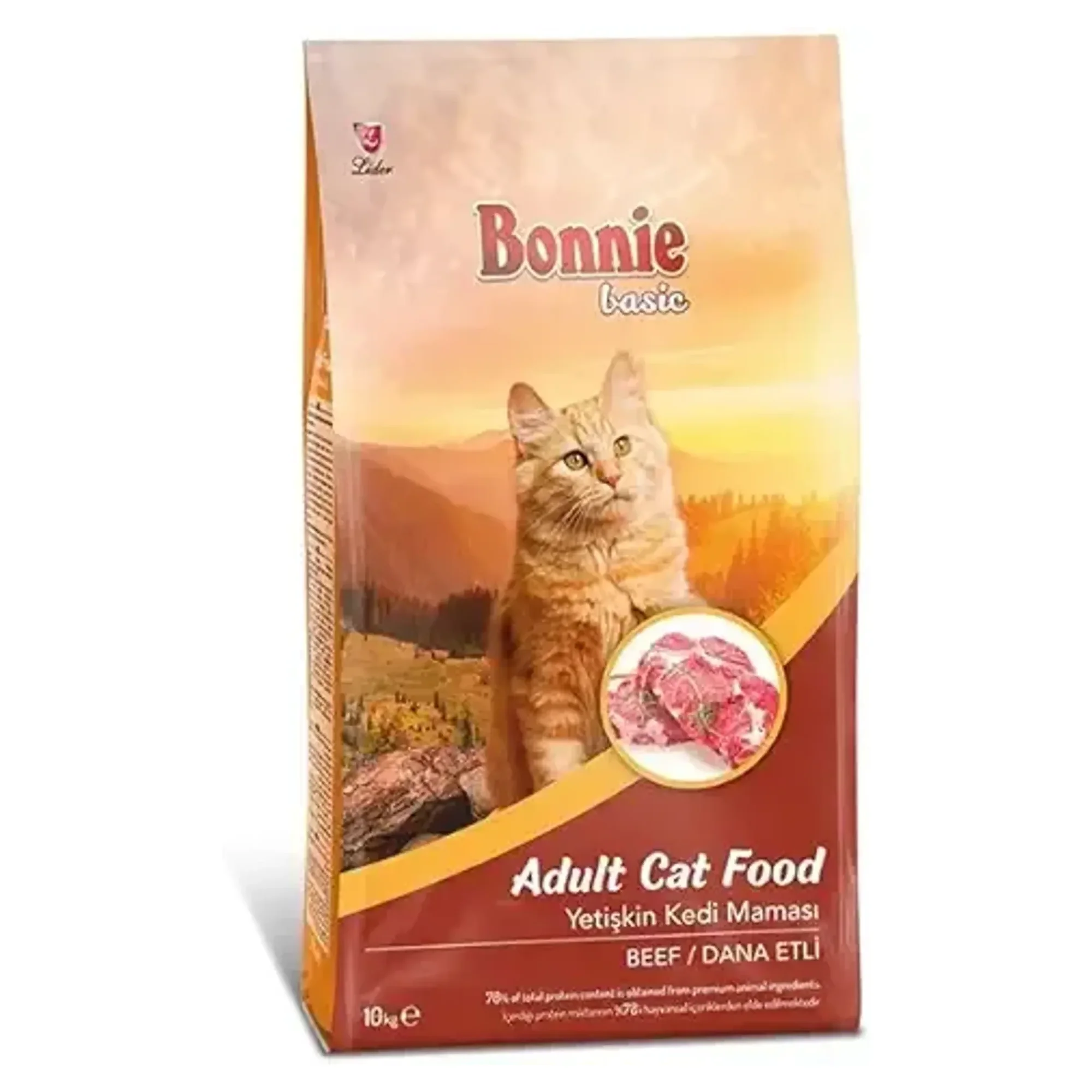 Bonnie Basic Dana Etli Yetişkin Kedi Maması 10 KG