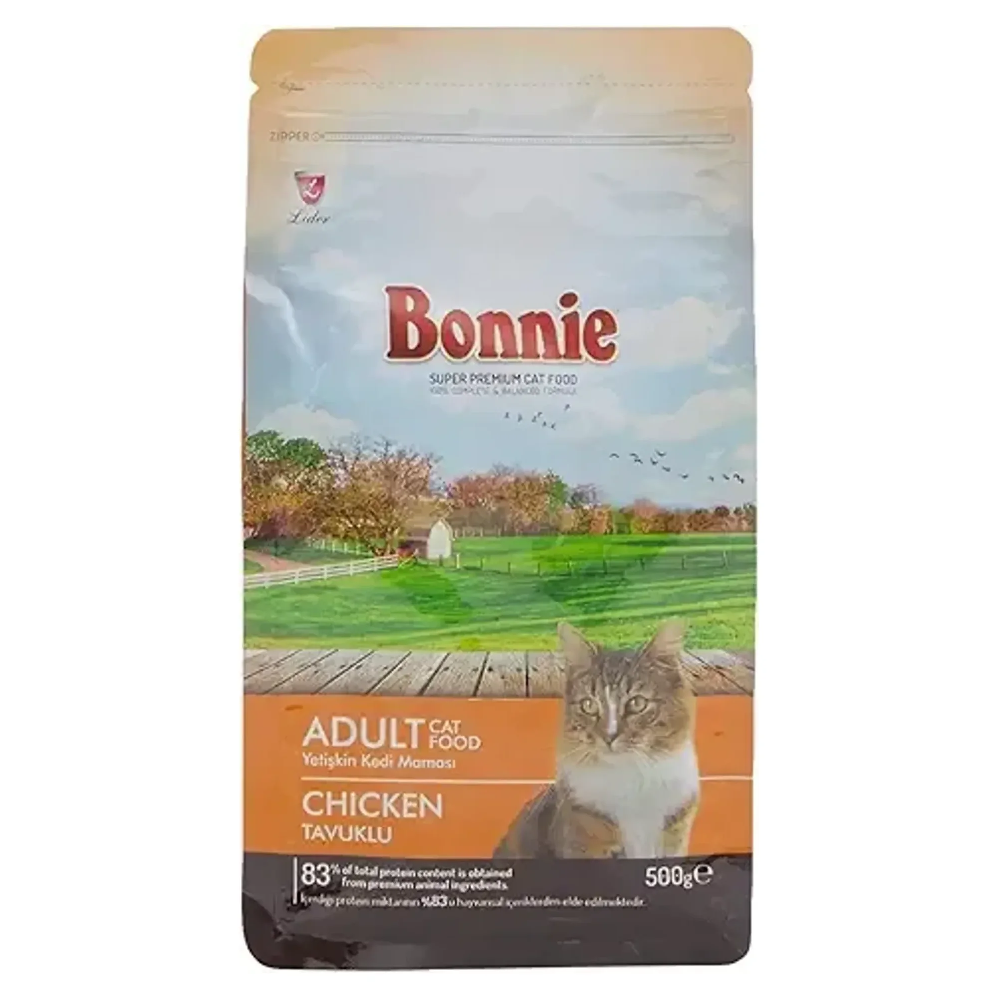 Bonnie Tavuklu Yetişkin Kedi Maması 500 G