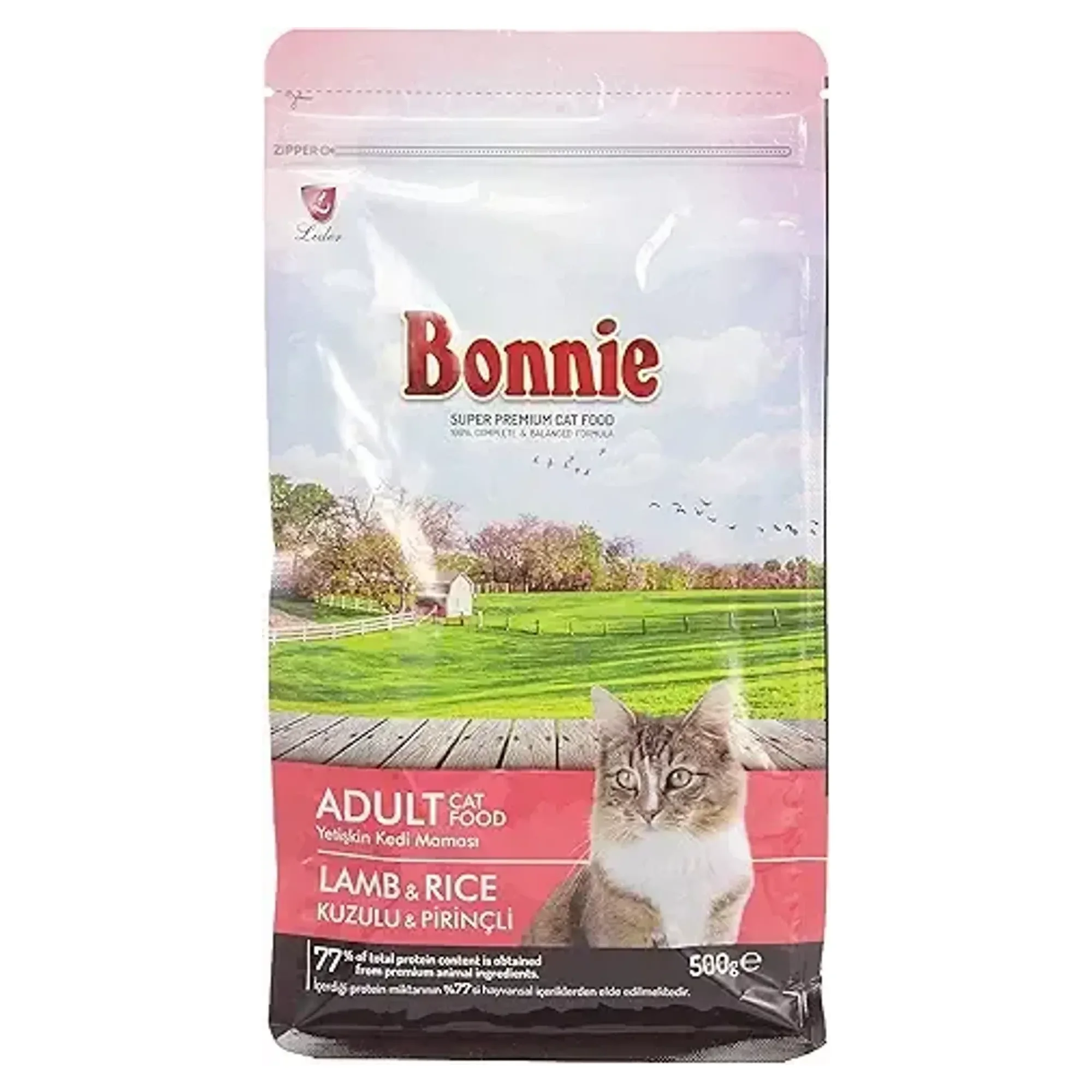 Bonnie Kuzu Etli Yetişkin Kedi Maması 500 G