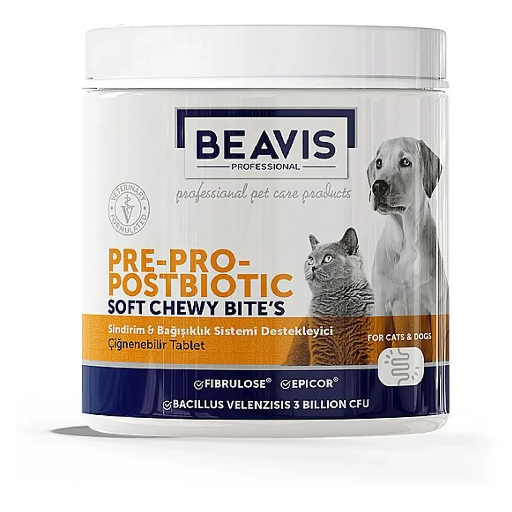Beavis Pre-Pro-Postbiyotik Çiğnenebilir Tablet Evcil Hayvan Takviye Ürünü 3x105 G