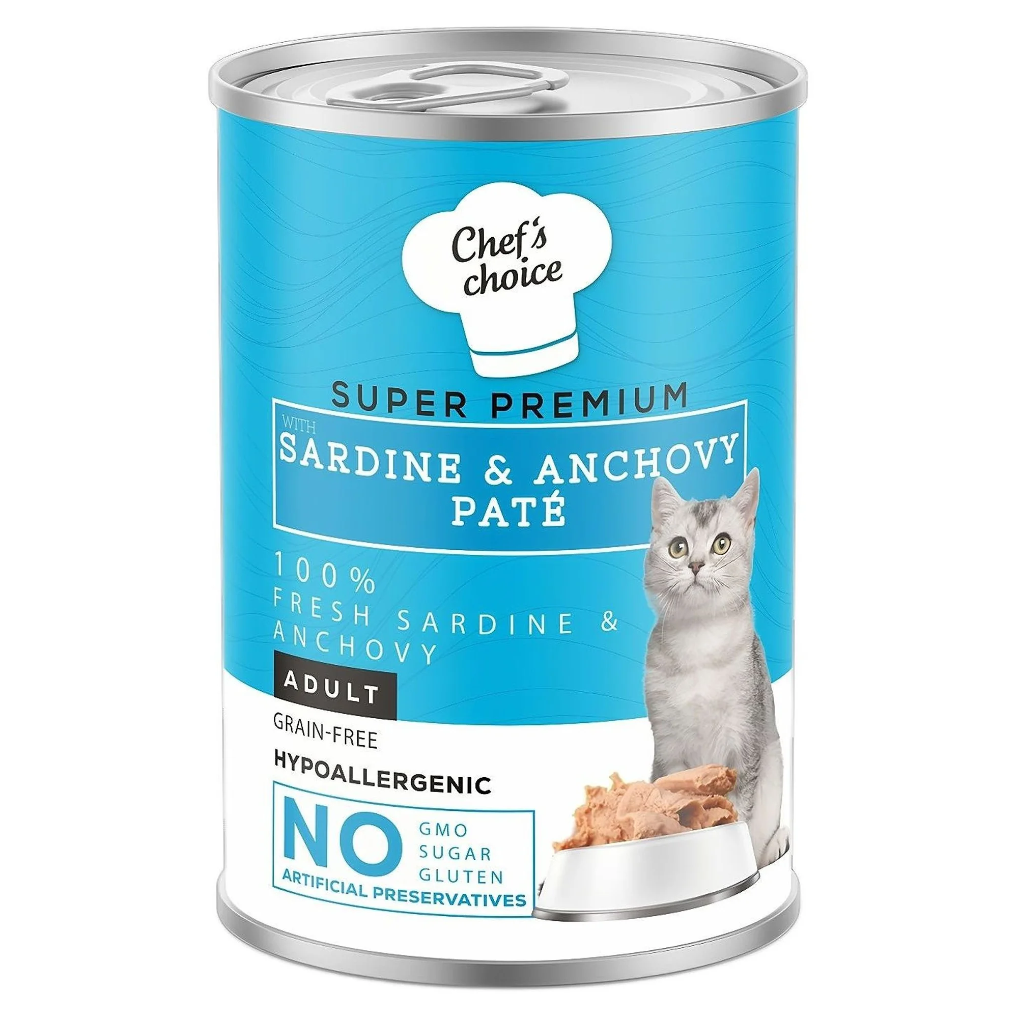 Chef's Choice Chefs Choice Tahılsız Sardalyalı ve Hamsili Ezme Yetişkin Kedi Konservesi 400 gr