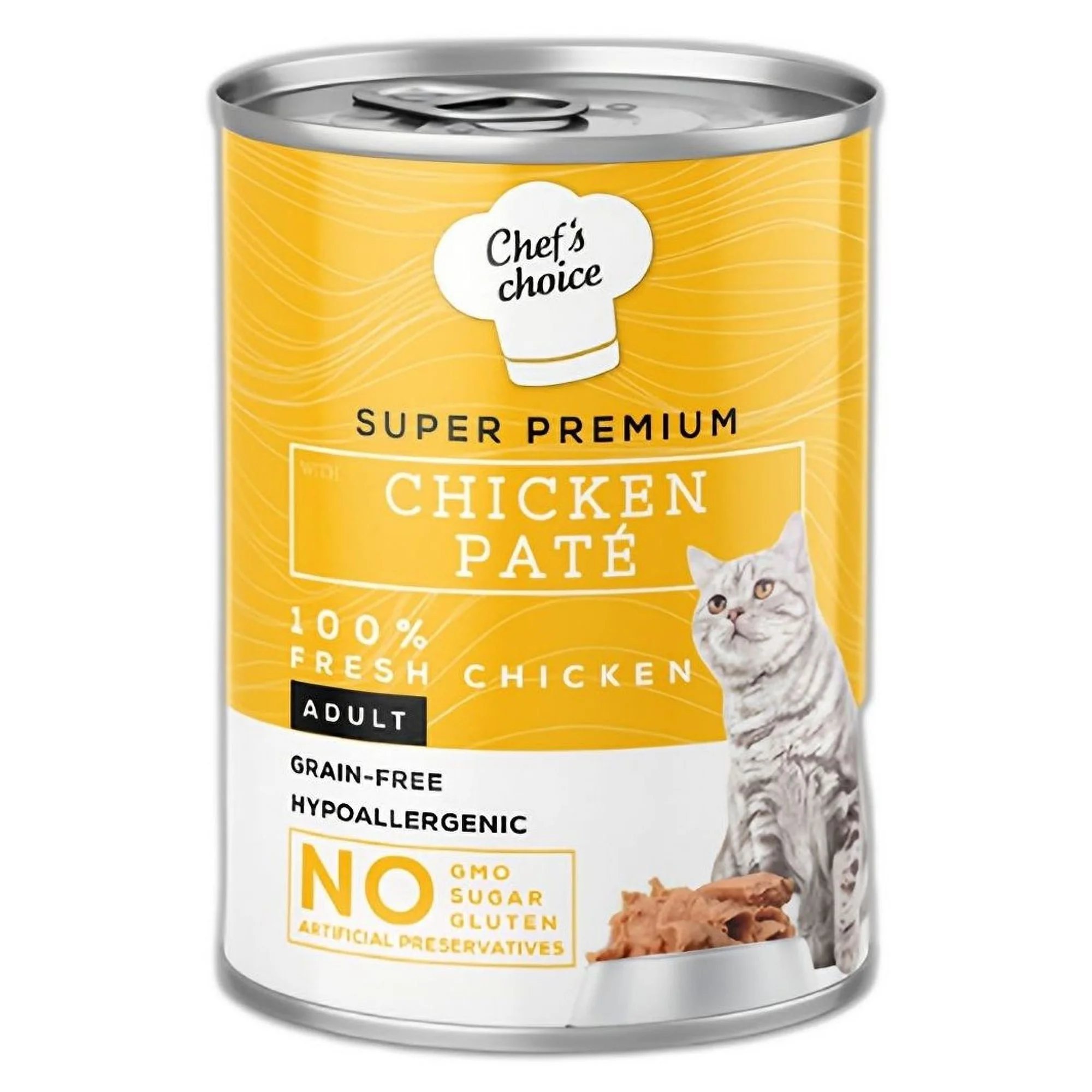 Chef's Choice Chef's Choice Tahılsız Tavuklu Ezme Yetişkin Kedi Konservesi 400G