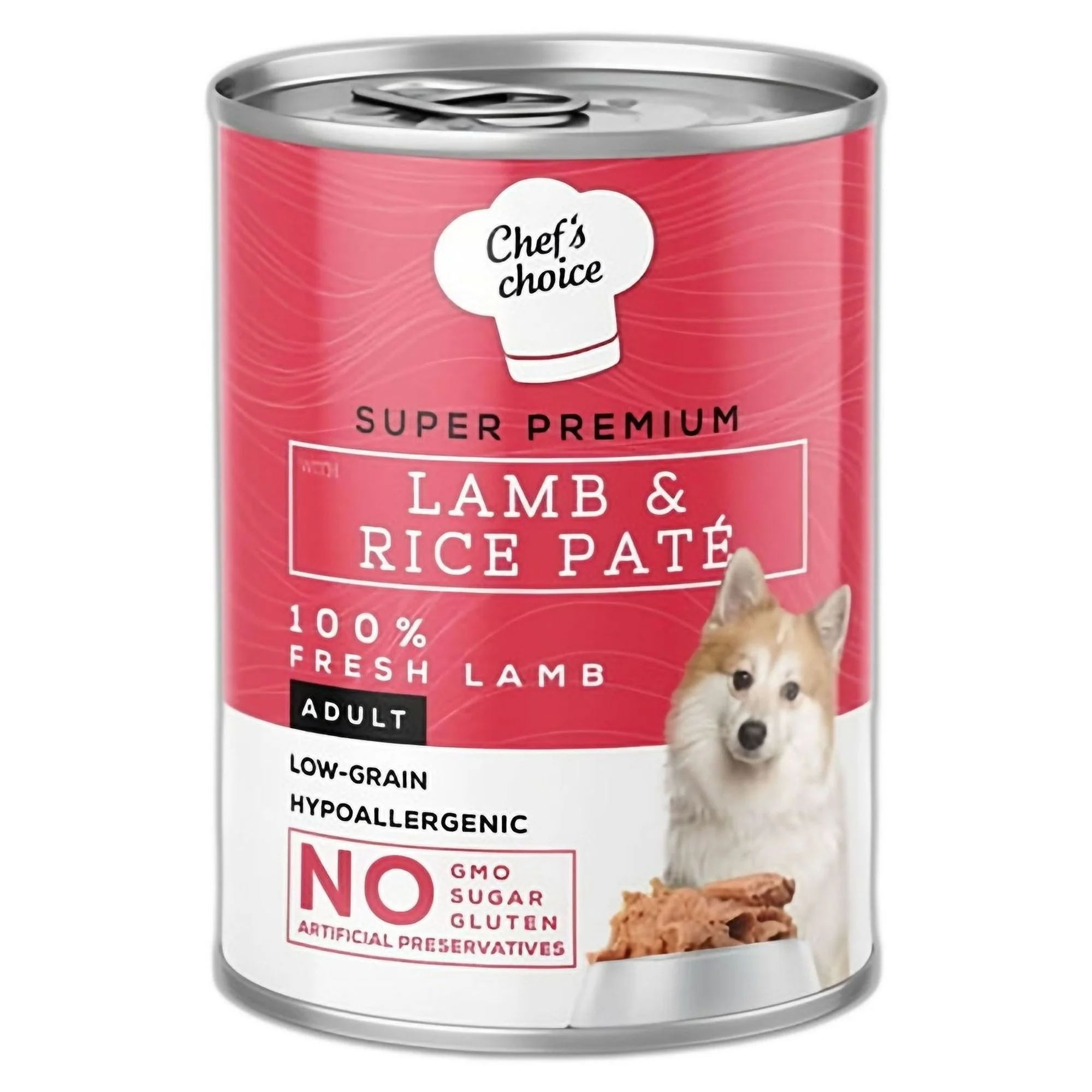 Chef's Choice Chef's Choice Tahılısz Pirinçli ve Kuzu Etli Ezme Yetişkin Köpek Konservesi 400 G