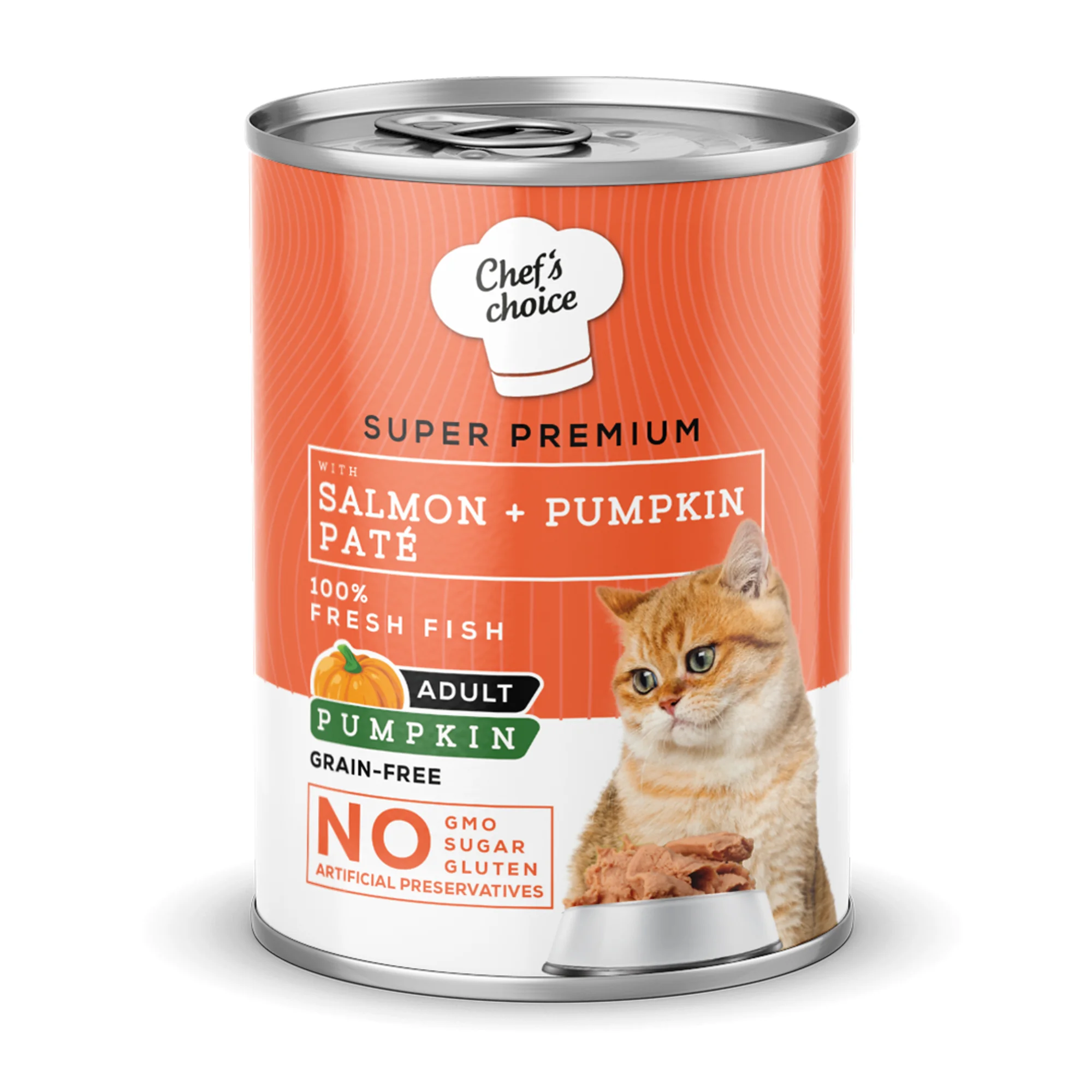 Chef's Choice Chef's Choice Tahılsız Somonlu ve Bal Kabaklı Ezme Yetişkin Kedi Konservesi 400G