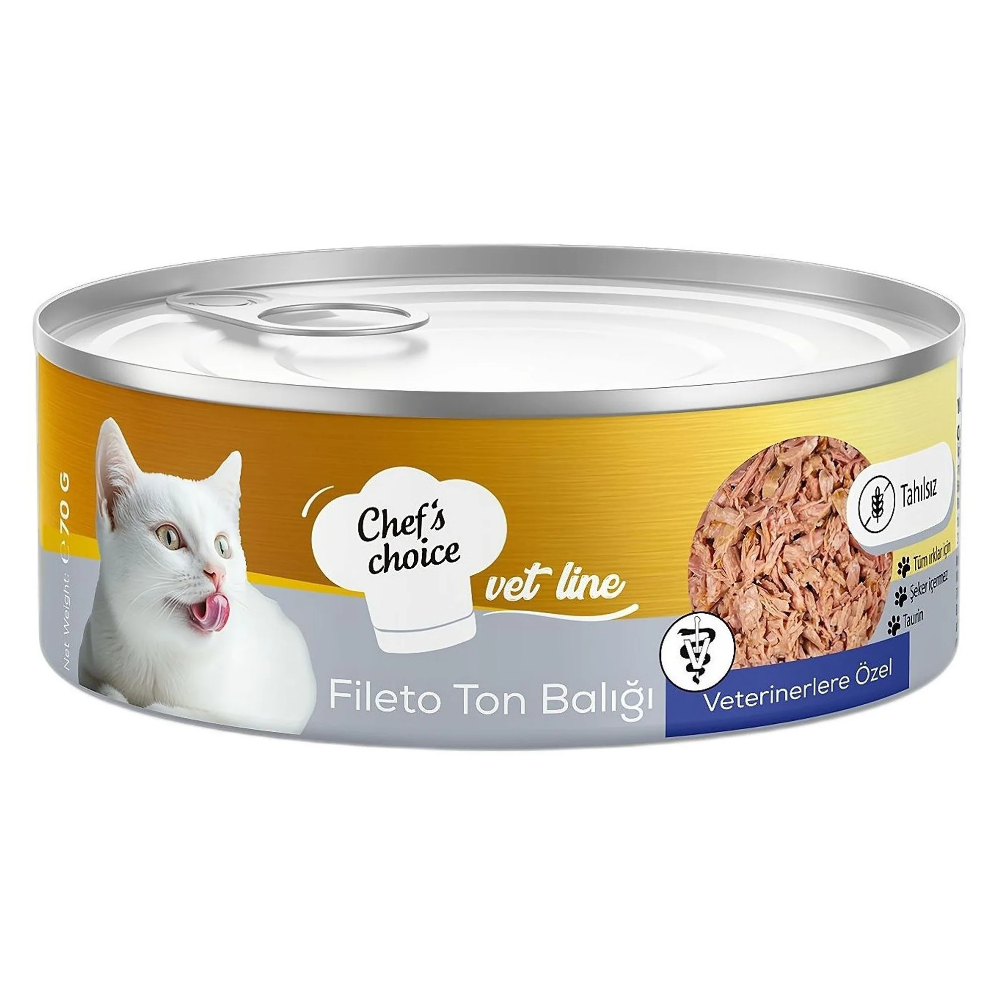 Chef's Choice Vet Line Fileto Ton Balıklı Yetişkin Kedi Maması 70G
