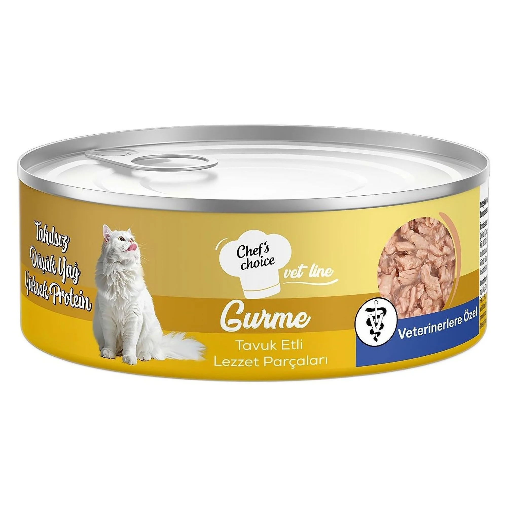 Chef's Choice Vet Line Gurme Sos İçinde Parça Tavuk Etli Yetişkin Kedi Konservesi 85G