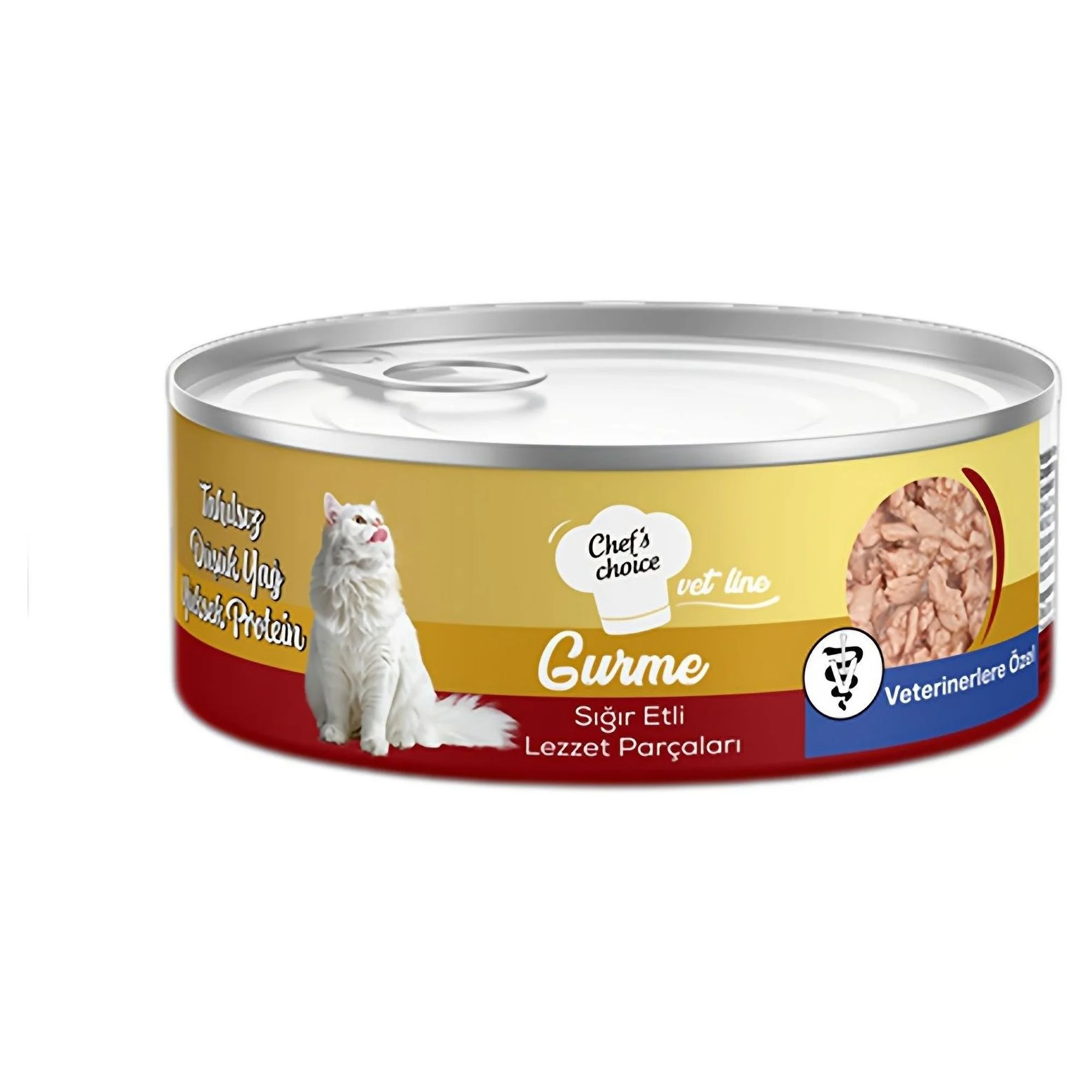 Chef's Choice Vetline Gurme Sos İçinde Parça Etli Yetişkin Kedi Konservesi 85 G