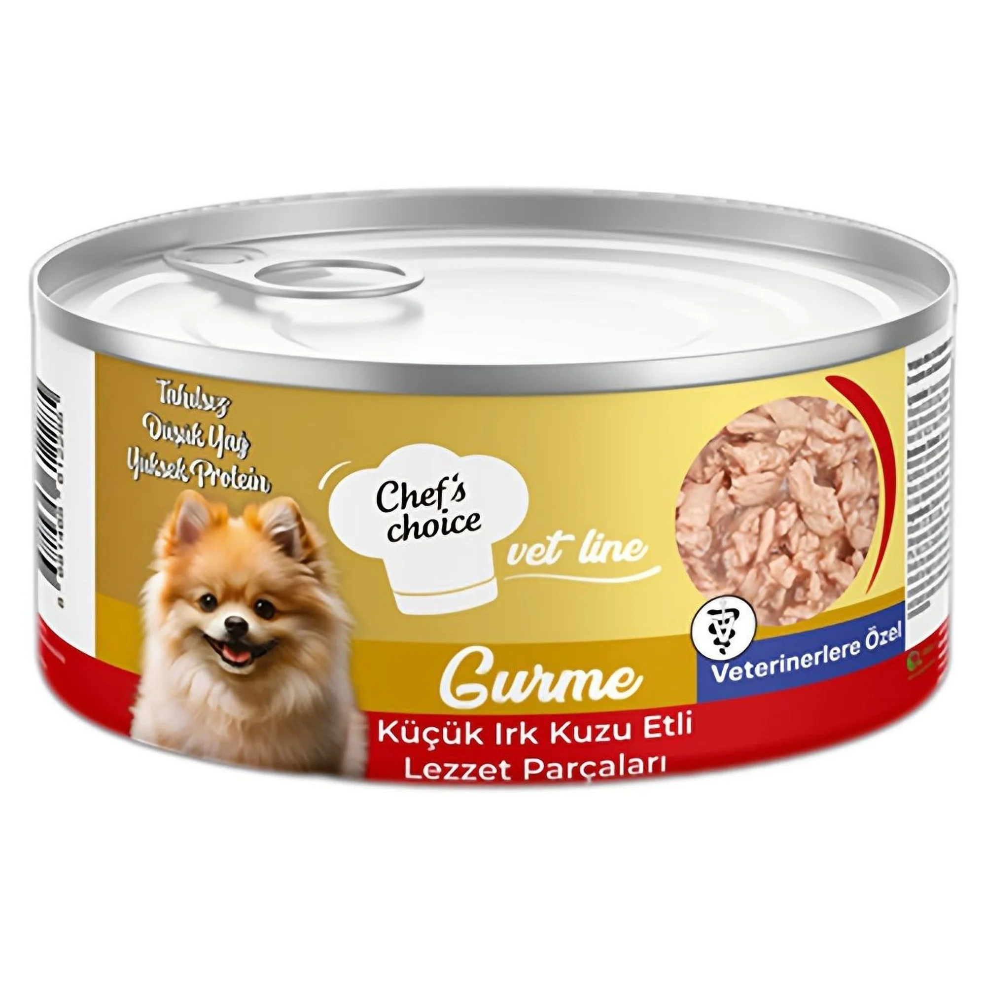 Chef's Choice VetLine Gurme Sos İçinde Parça Kuzu Etli Mini Irk Yetişkin Köpek Konservesi 200G