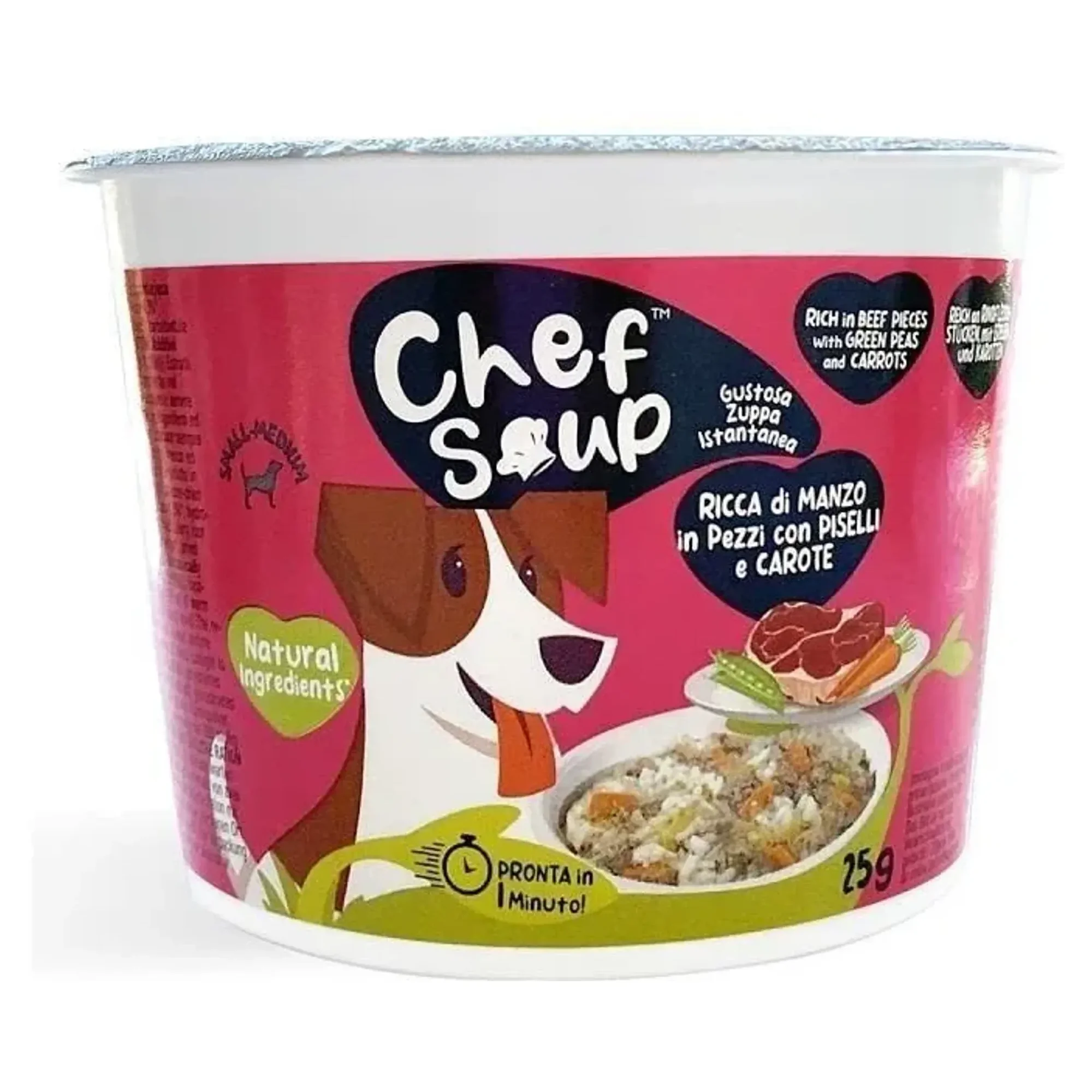 Chef Soup Dana Etli Bezelyeli ve  Havuçlu Küçük ve Orta Irk Köpekler İçin Hazır Çorba 25 G