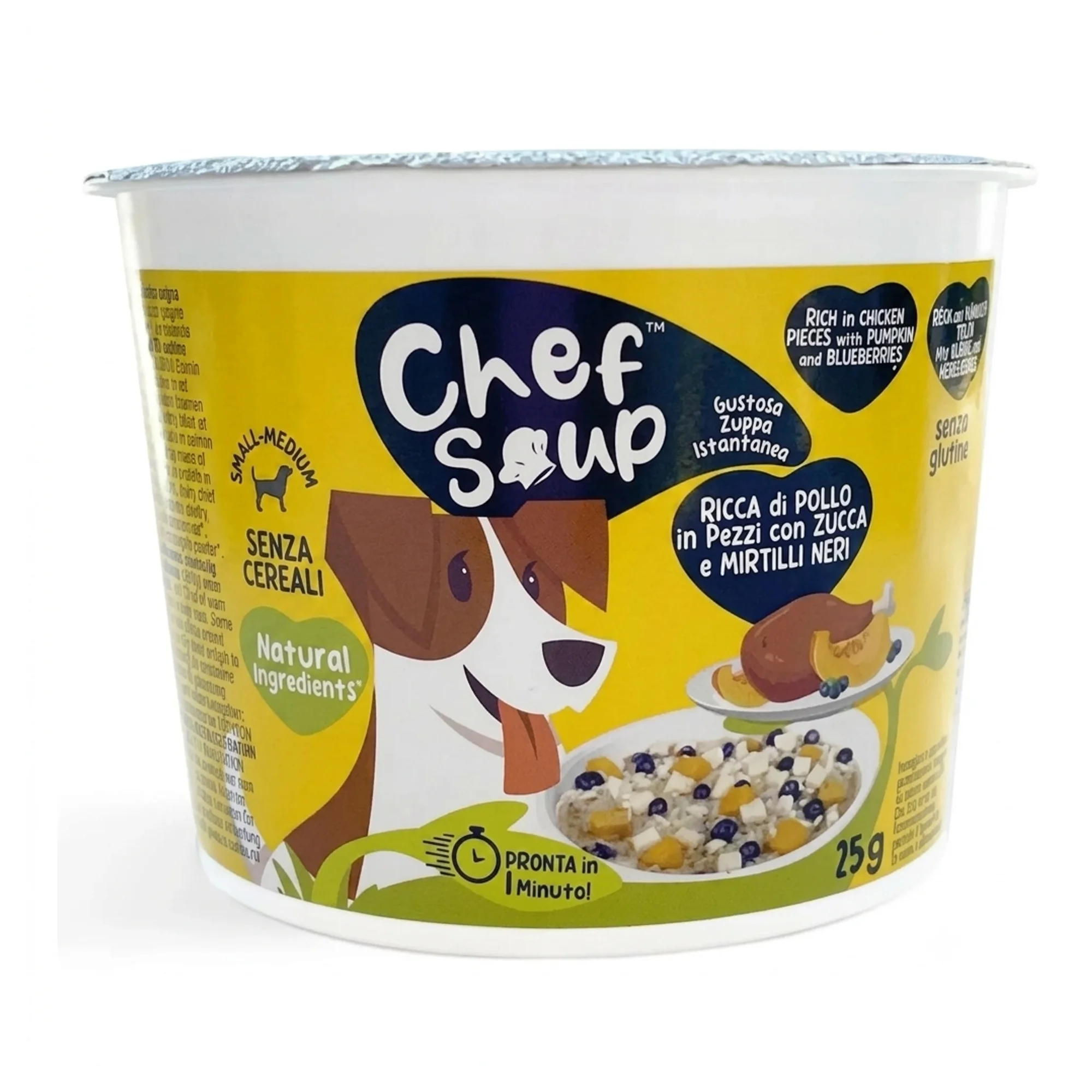 Chef Soup Tavuklu, Yaban Mersinli ve Bal Kabaklı Küçük ve Orta Irk Köpekler İçin Hazır Çorba 25 G
