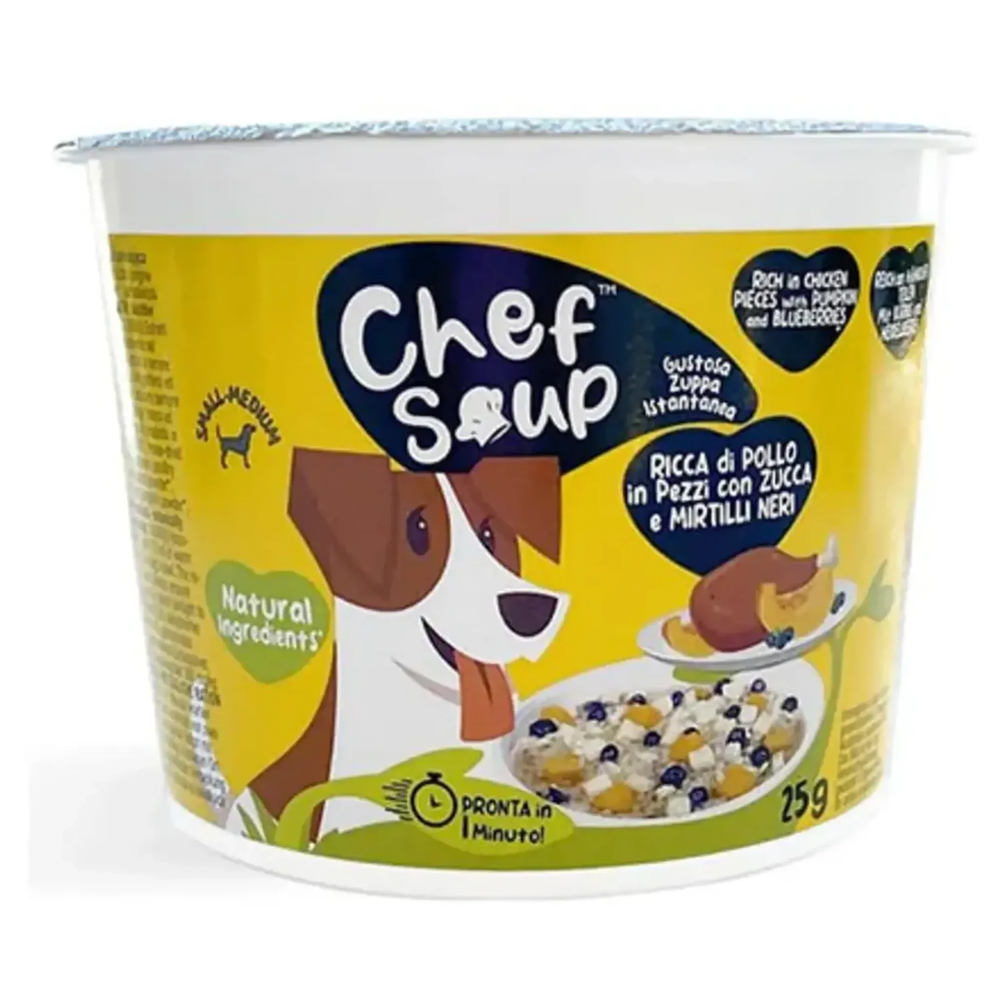 Chef Soup Chef Soup Tavuklu, Yaban Mersinli ve Bal Kabaklı Küçük ve Orta Irk Köpekler İçin Hazır Çorba 25 G